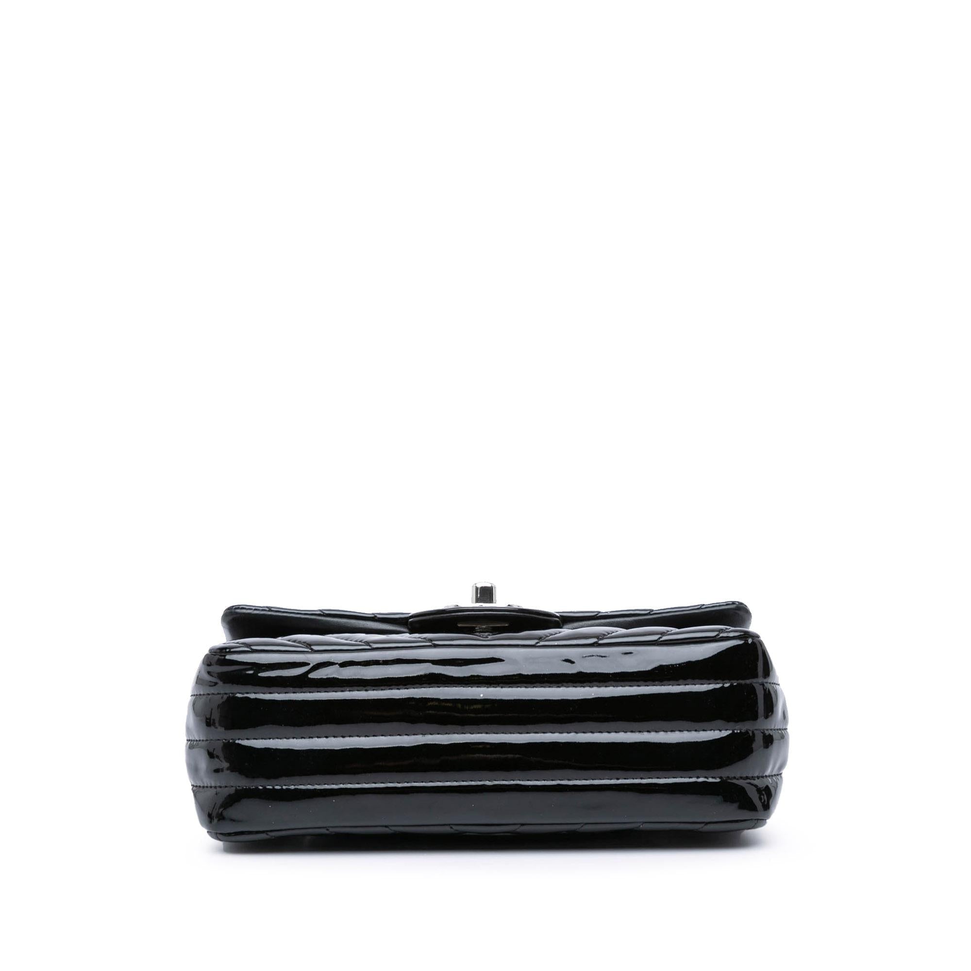 Chanel Mini Rectangular Classic Chevron Patent Single Flap