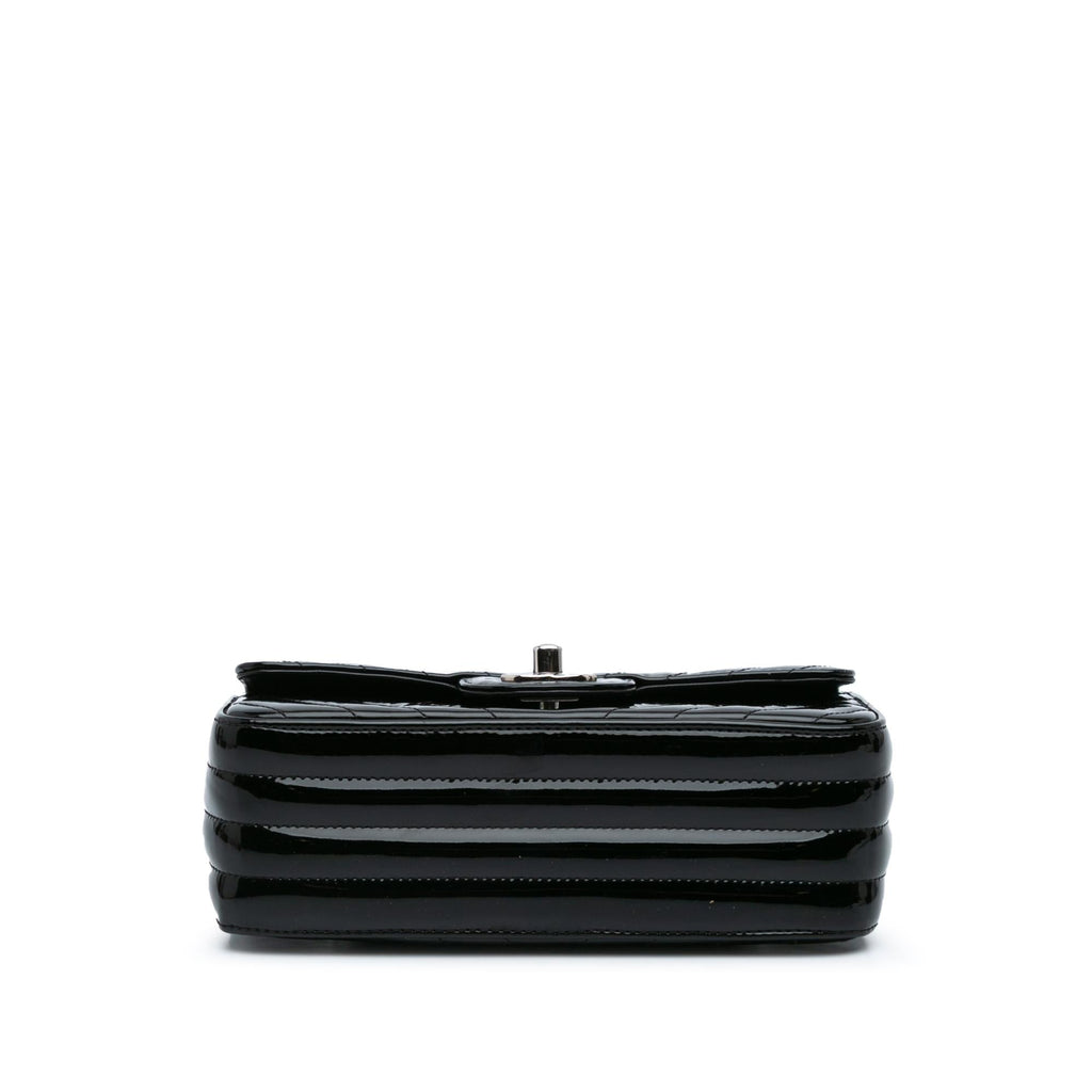 Chanel Mini Rectangular Classic Chevron Patent Single Flap