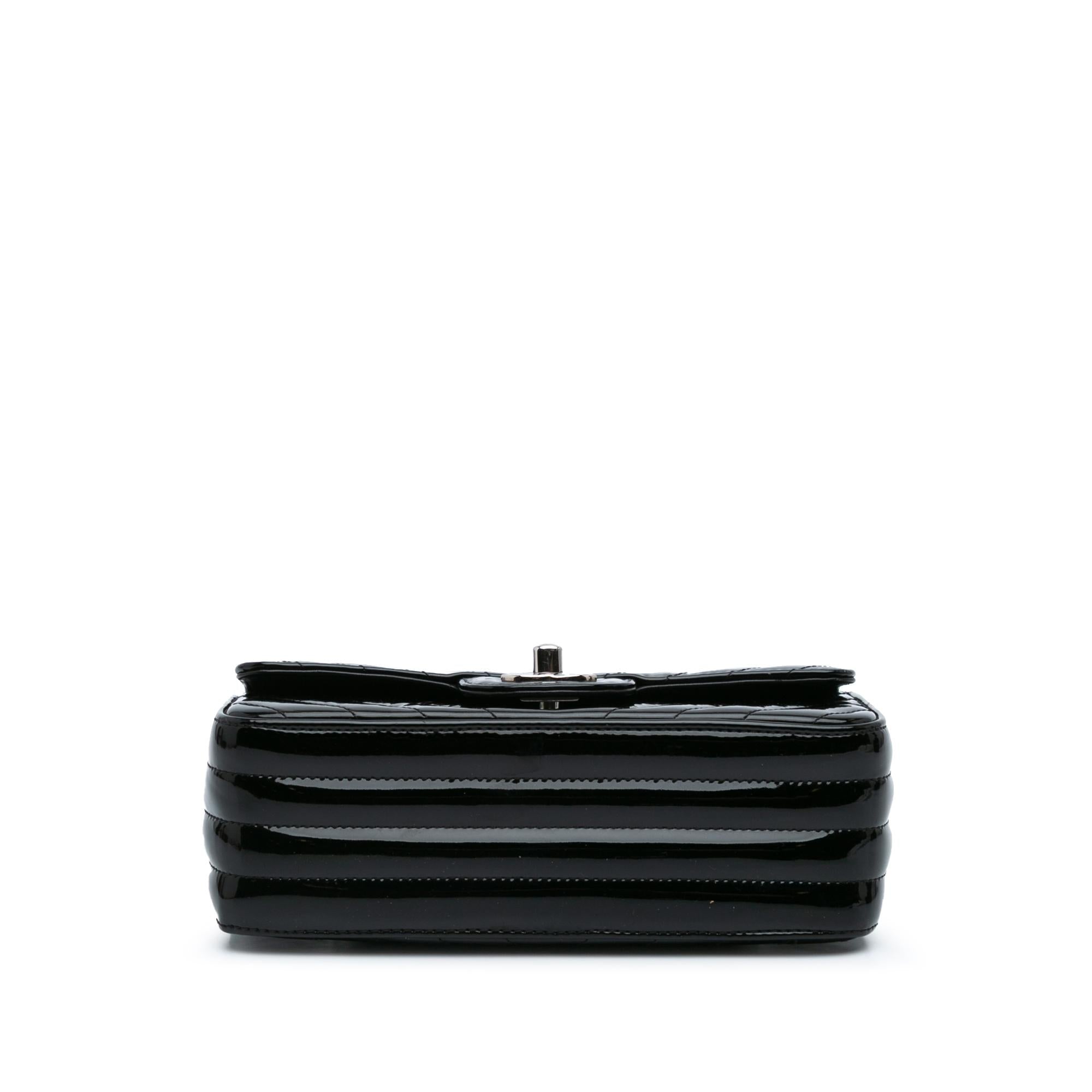 Chanel Mini Rectangular Classic Chevron Patent Single Flap