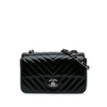 Chanel Mini Rectangular Classic Chevron Patent Single Flap