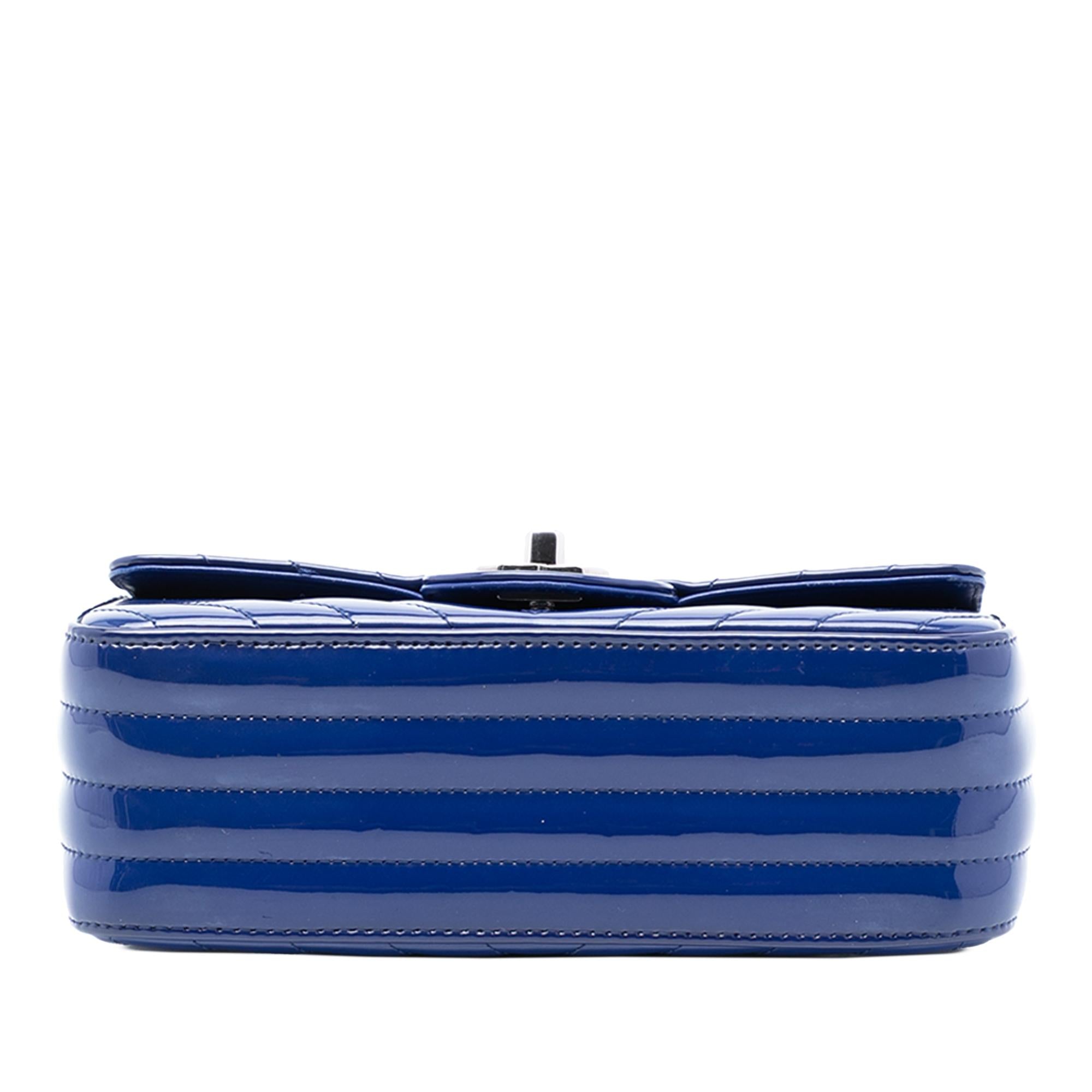 Chanel Mini Rectangular Classic Chevron Patent Single Flap