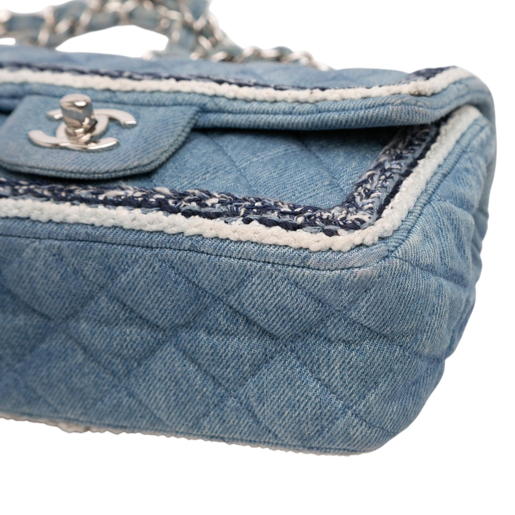 Chanel Mini Rectangular Classic Denim Braided Single Flap