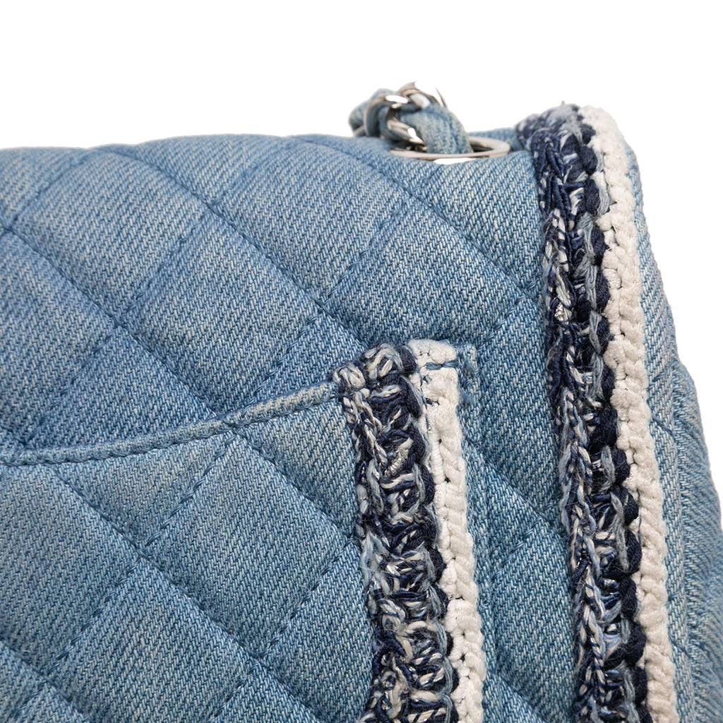 Chanel Mini Rectangular Classic Denim Braided Single Flap