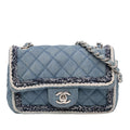 Chanel Mini Rectangular Classic Denim Braided Single Flap
