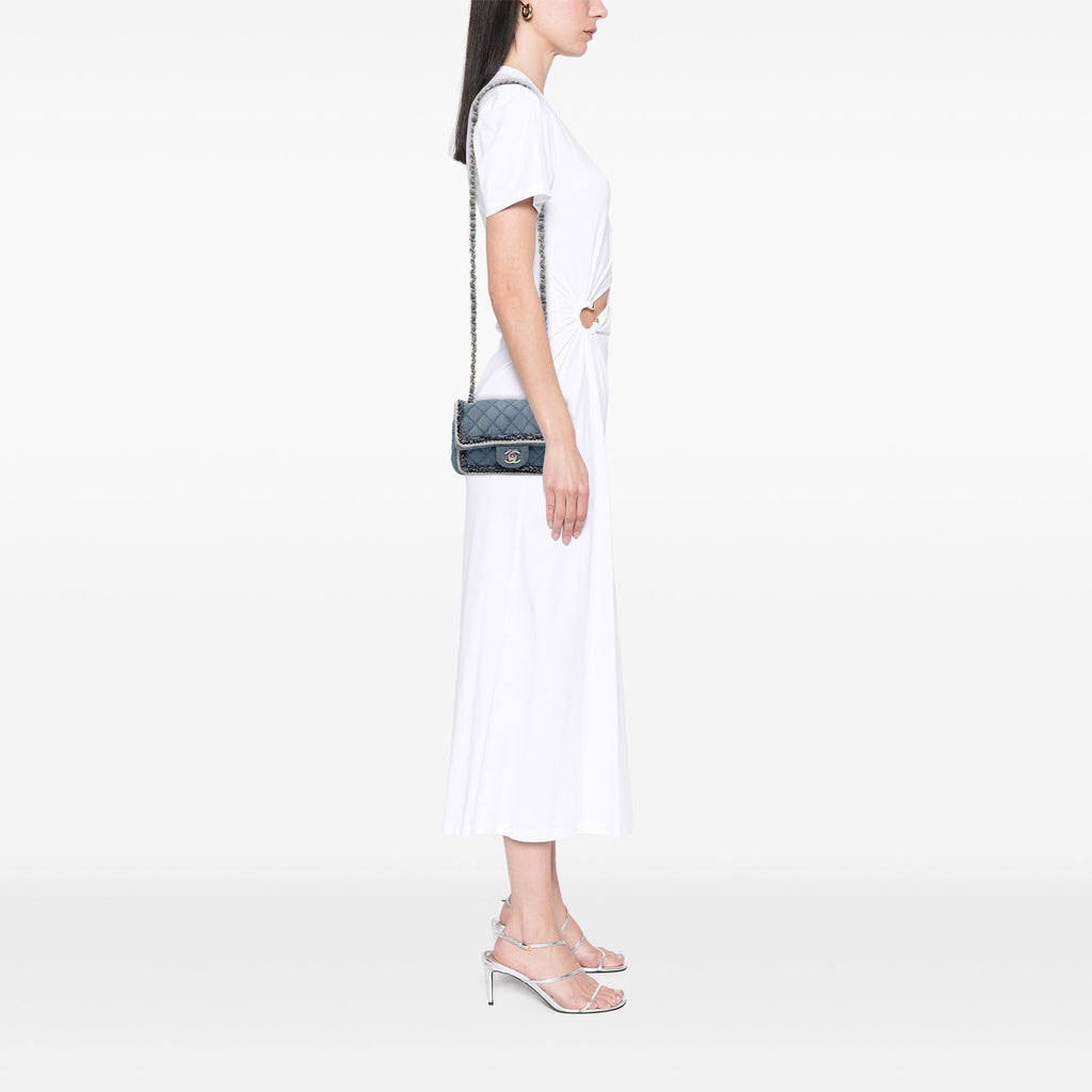 Chanel Mini Rectangular Classic Denim Braided Single Flap