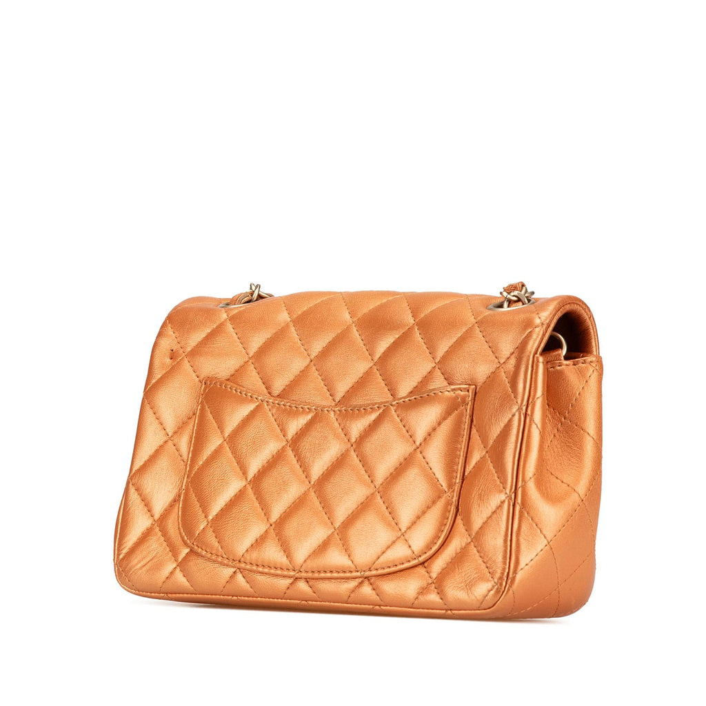 Chanel Mini Rectangular Classic Iridescent Lambskin Single Flap