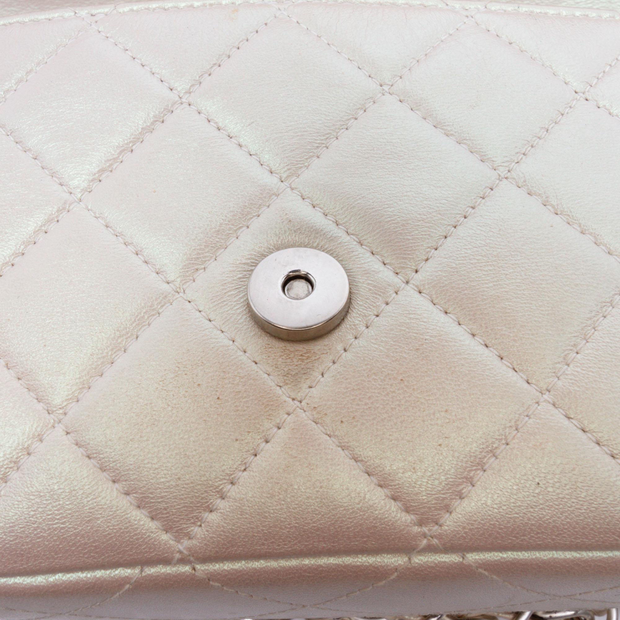 Chanel Mini Rectangular Classic Iridescent Lambskin Single Flap