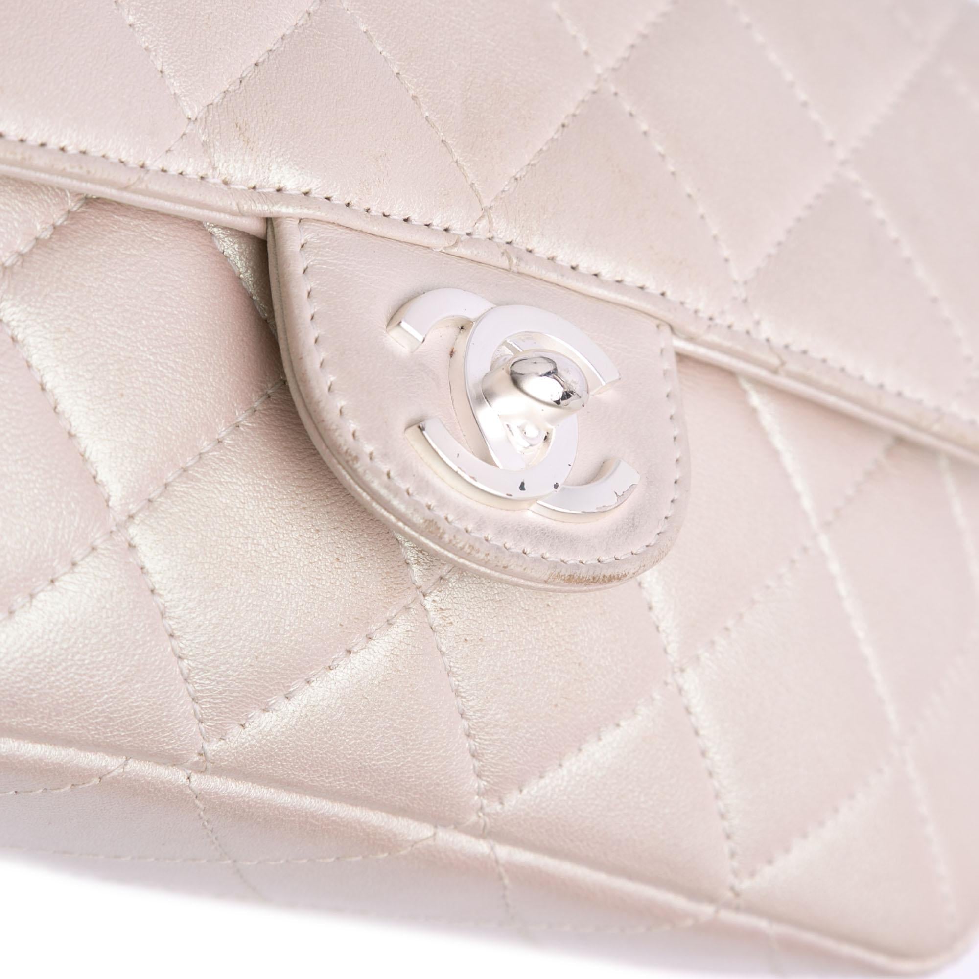 Chanel Mini Rectangular Classic Iridescent Lambskin Single Flap