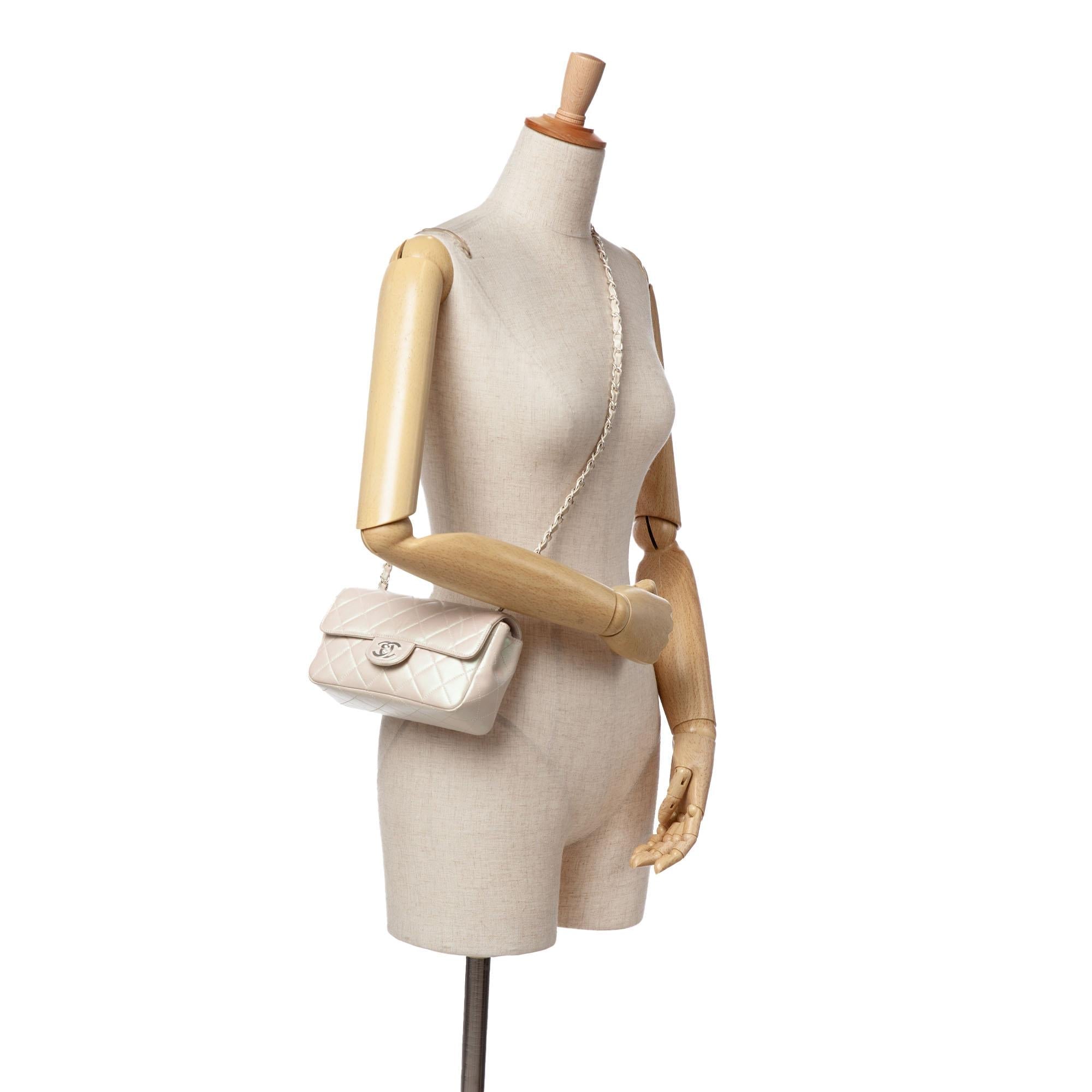 Chanel Mini Rectangular Classic Iridescent Lambskin Single Flap