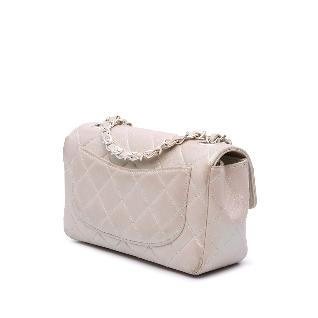 Chanel Mini Rectangular Classic Iridescent Lambskin Single Flap