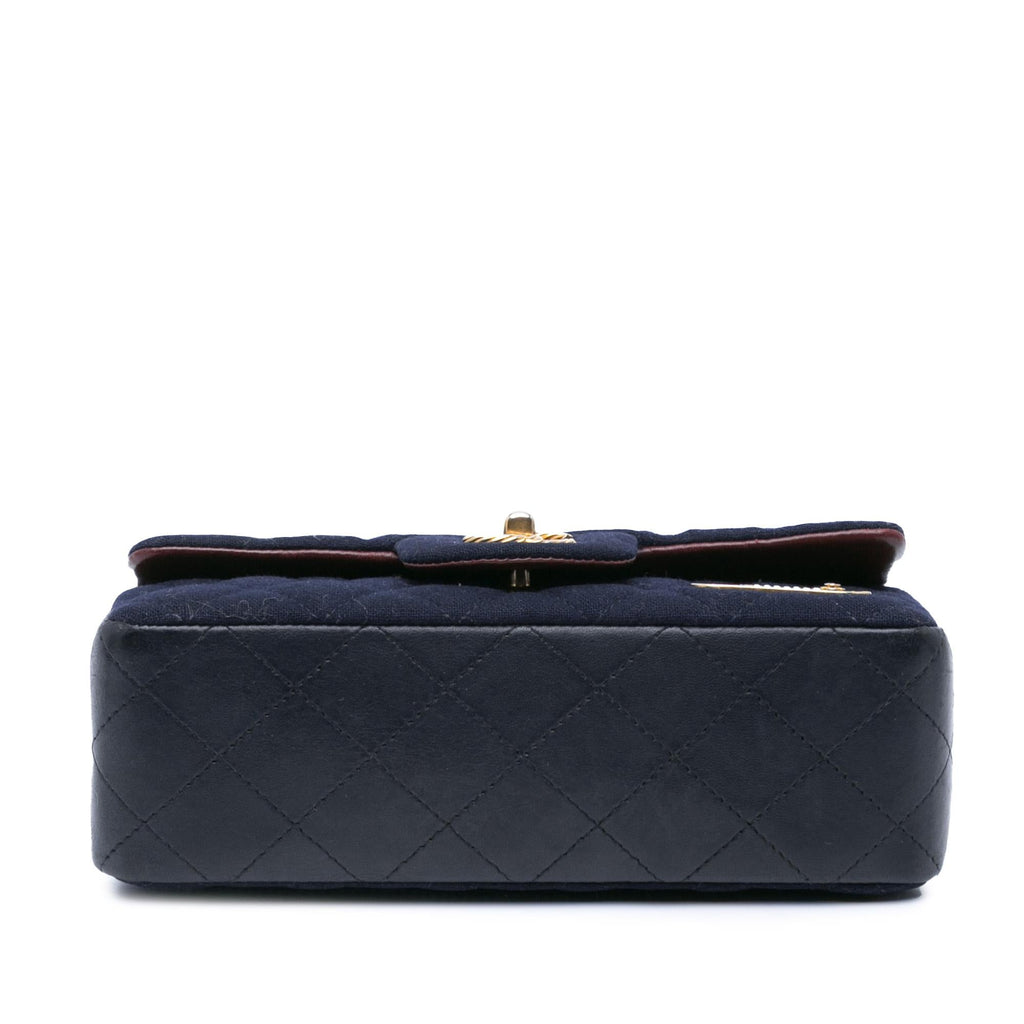 Chanel Mini Rectangular Classic Jersey Sailor Single Flap