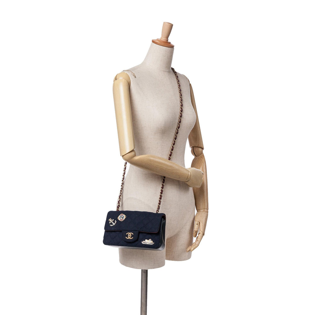 Chanel Mini Rectangular Classic Jersey Sailor Single Flap