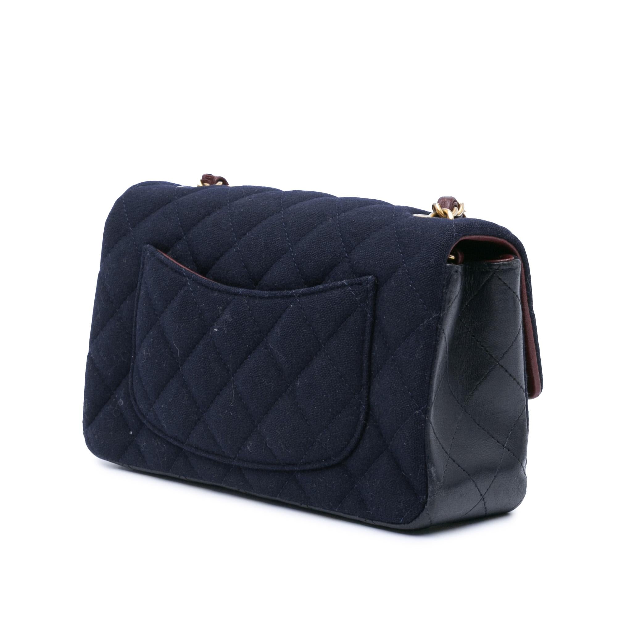 Chanel Mini Rectangular Classic Jersey Sailor Single Flap