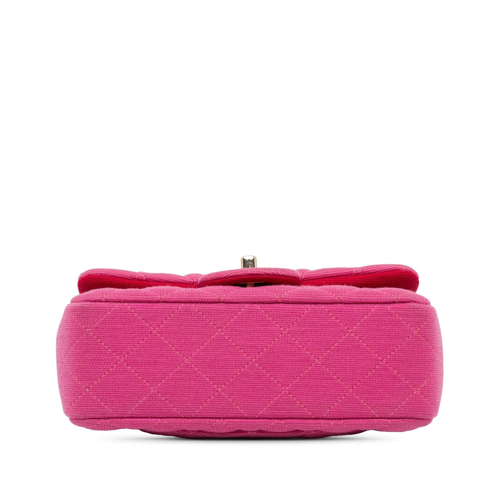 Chanel Mini Rectangular Classic Jersey Single Flap (SHG-WDZmmq)