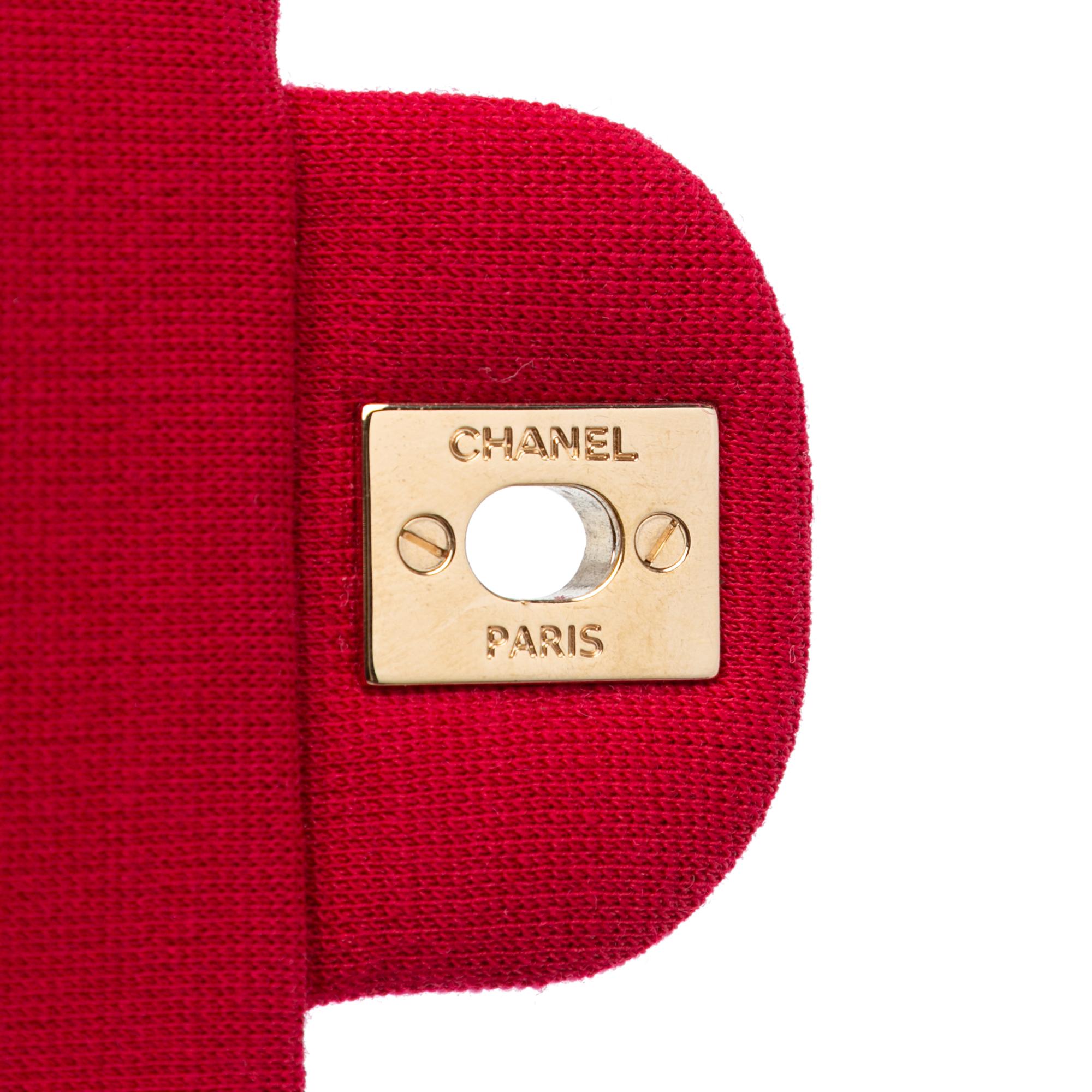 Chanel Mini Rectangular Classic Jersey Single Flap (SHG-WDZmmq)