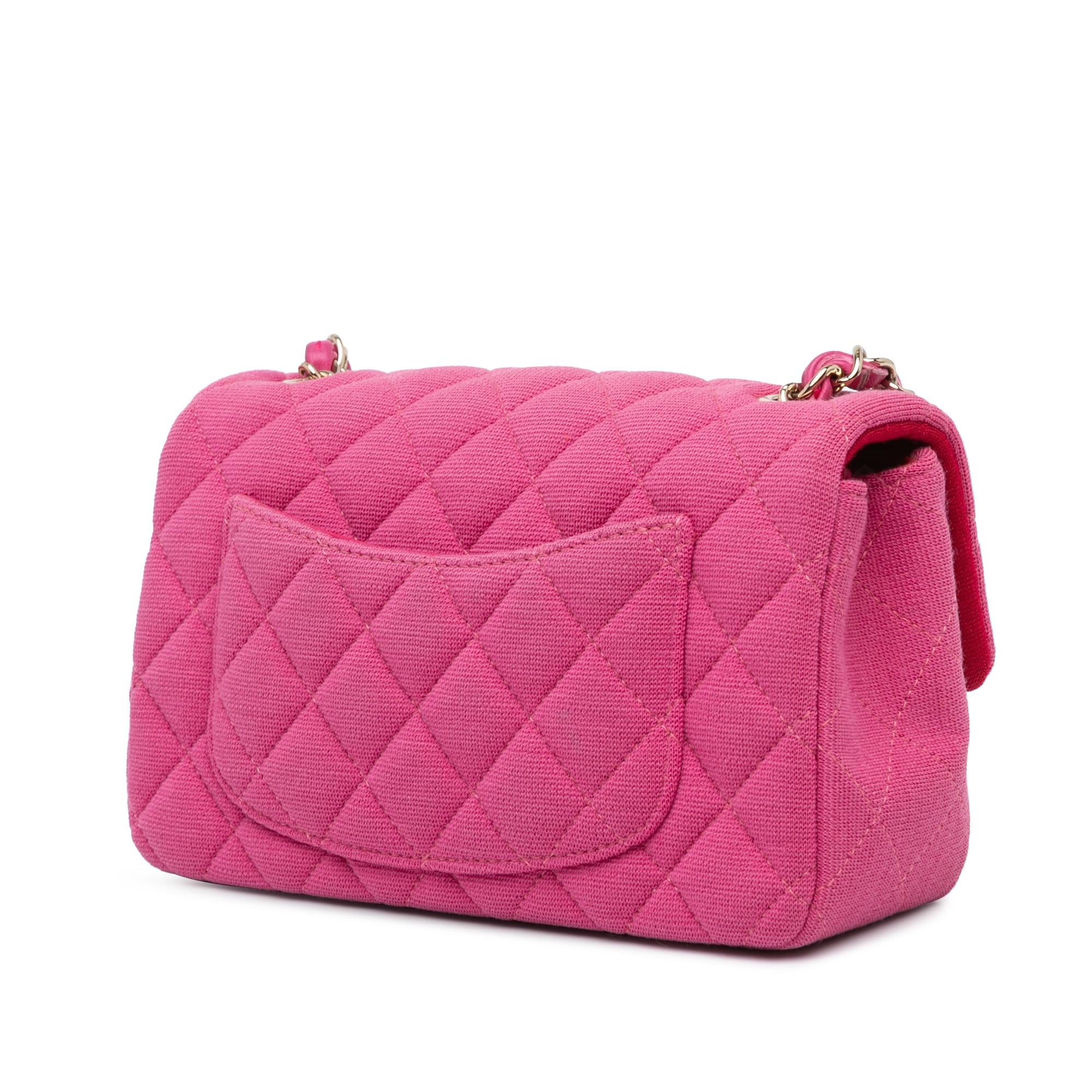 Chanel Mini Rectangular Classic Jersey Single Flap (SHG-WDZmmq)