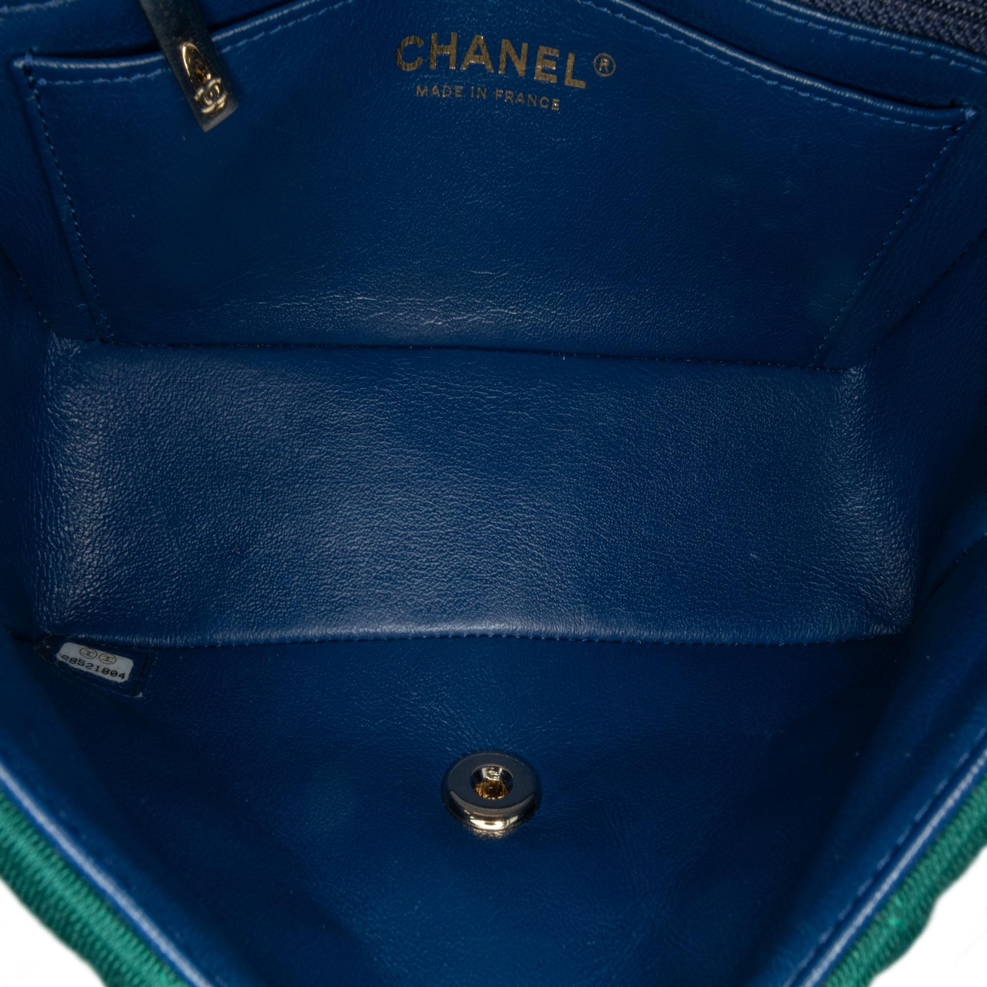 Chanel Mini Rectangular Classic Jersey Single Flap (SHG-M57Mcm)