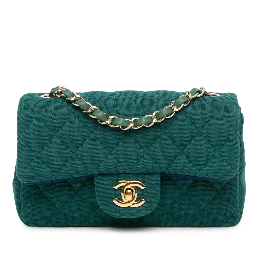 Chanel Mini Rectangular Classic Jersey Single Flap (SHG-M57Mcm)