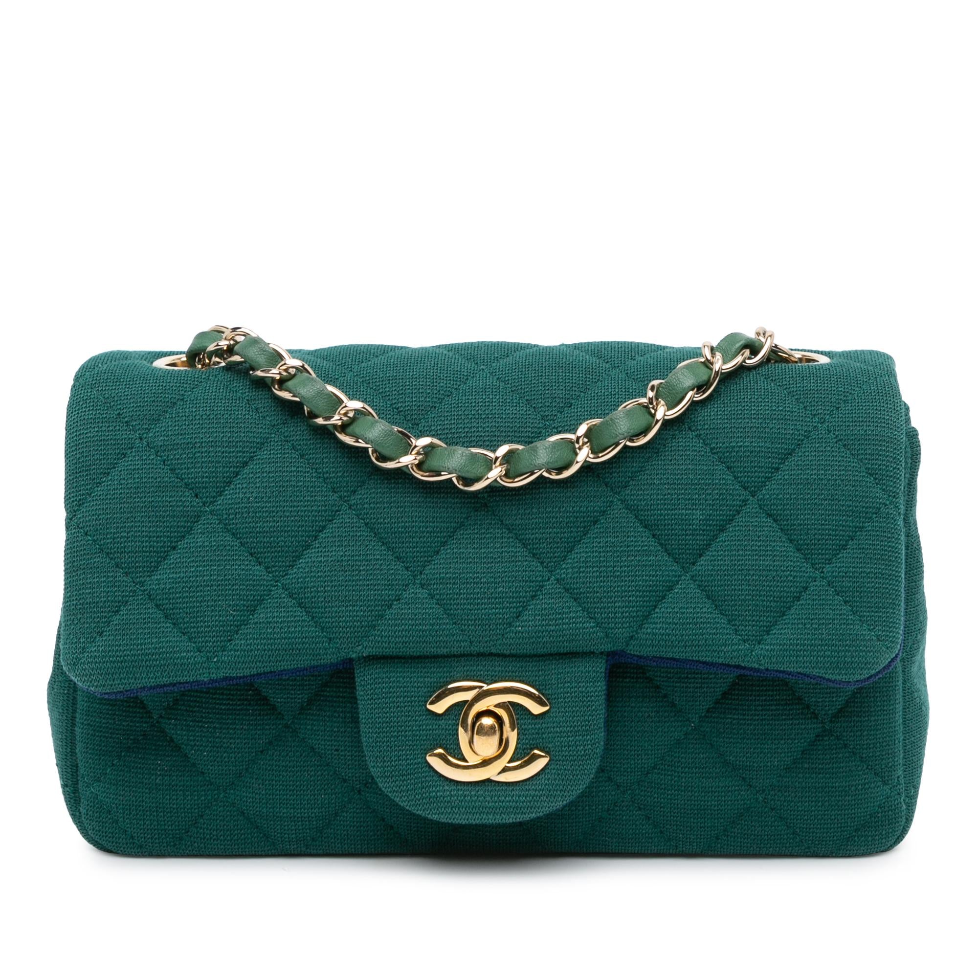 Chanel Mini Rectangular Classic Jersey Single Flap (SHG-M57Mcm)