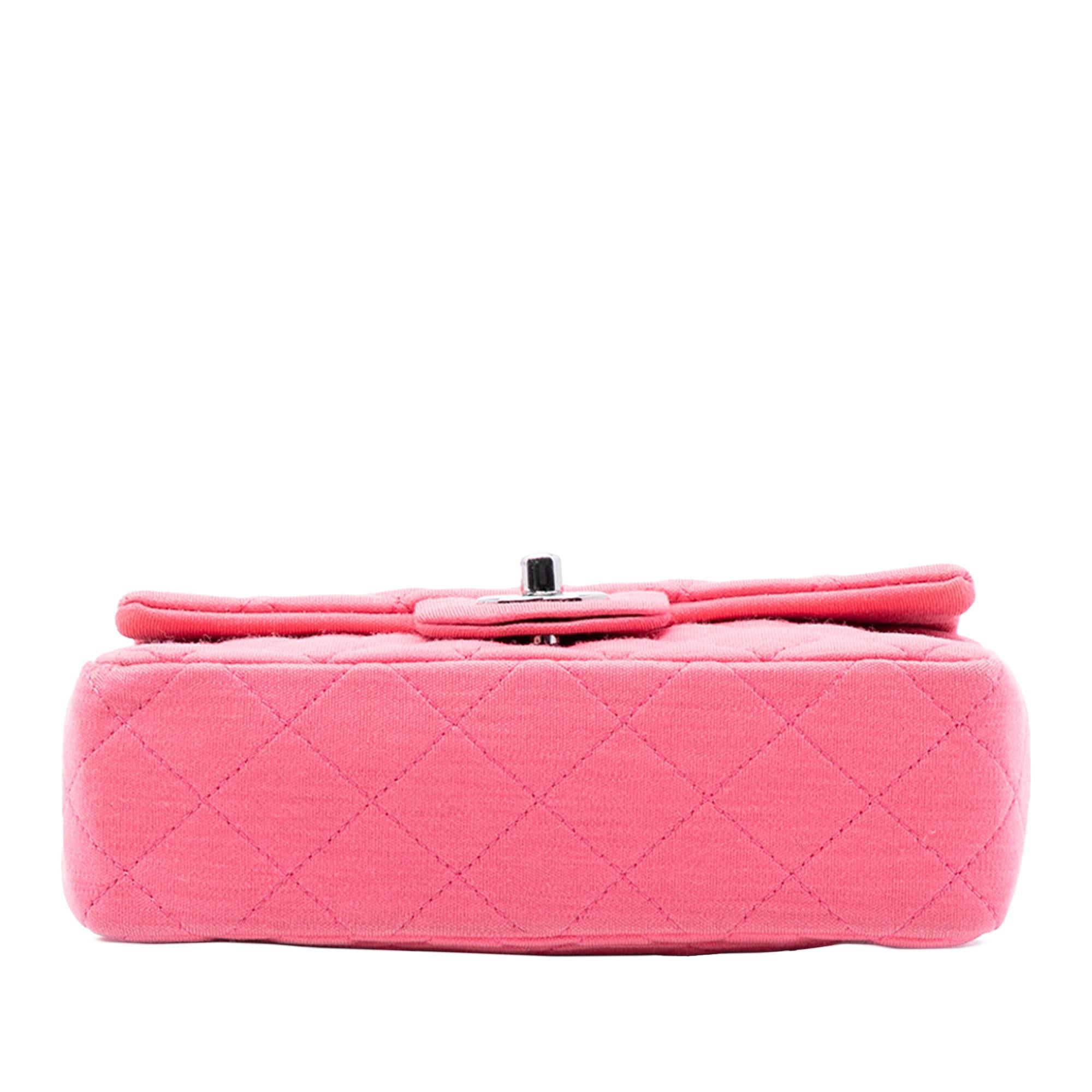 Chanel Mini Rectangular Classic Jersey Single Flap