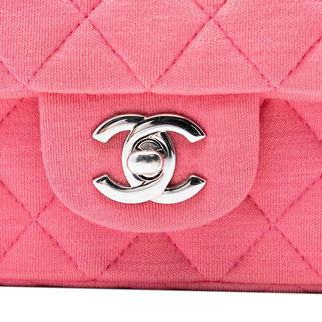 Chanel Mini Rectangular Classic Jersey Single Flap