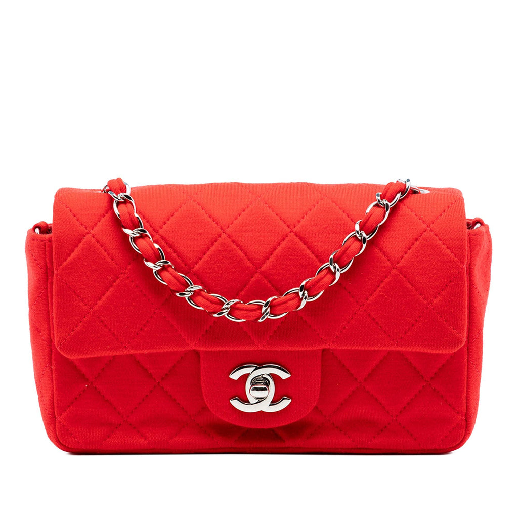 Chanel Mini Rectangular Classic Jersey Single Flap