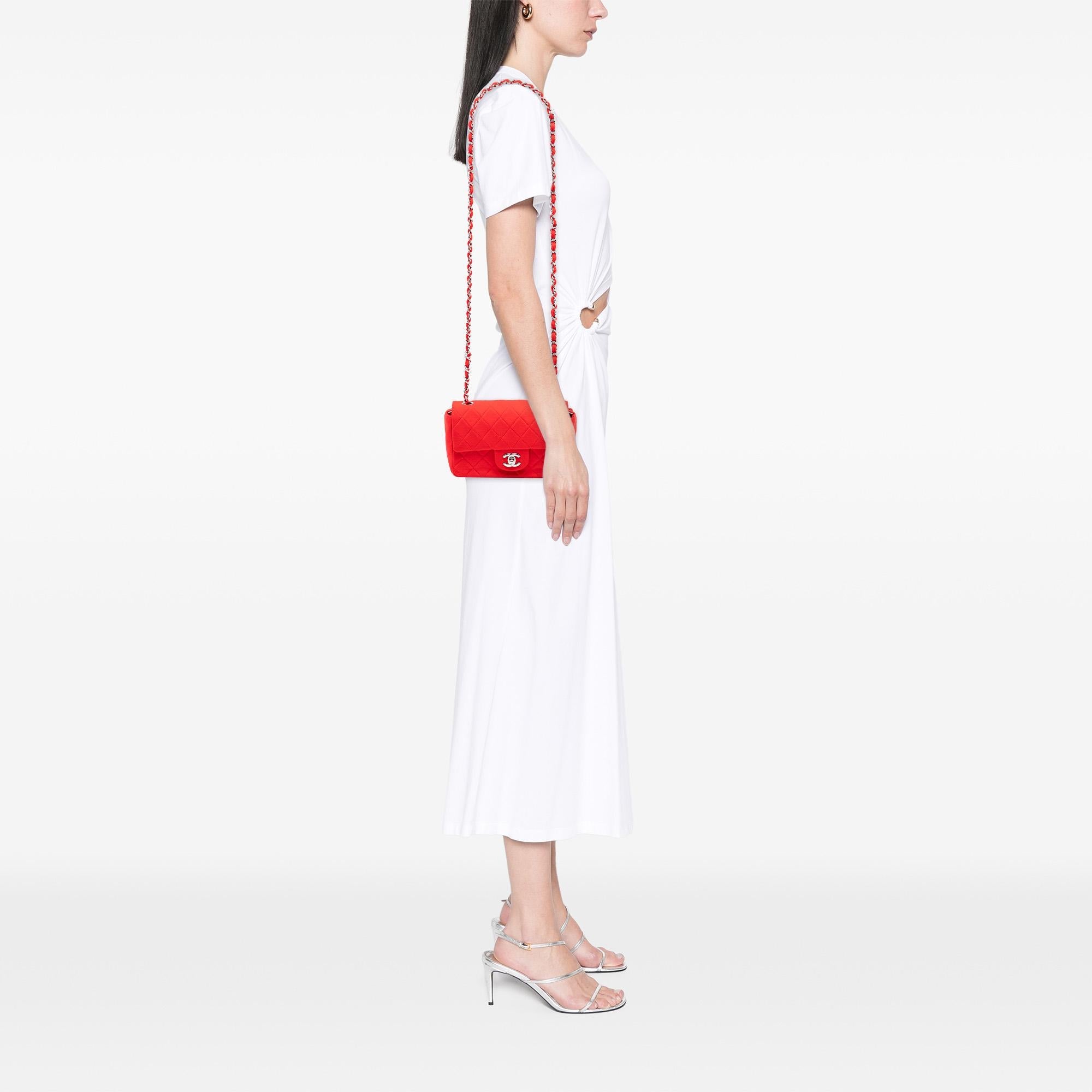 Chanel Mini Rectangular Classic Jersey Single Flap