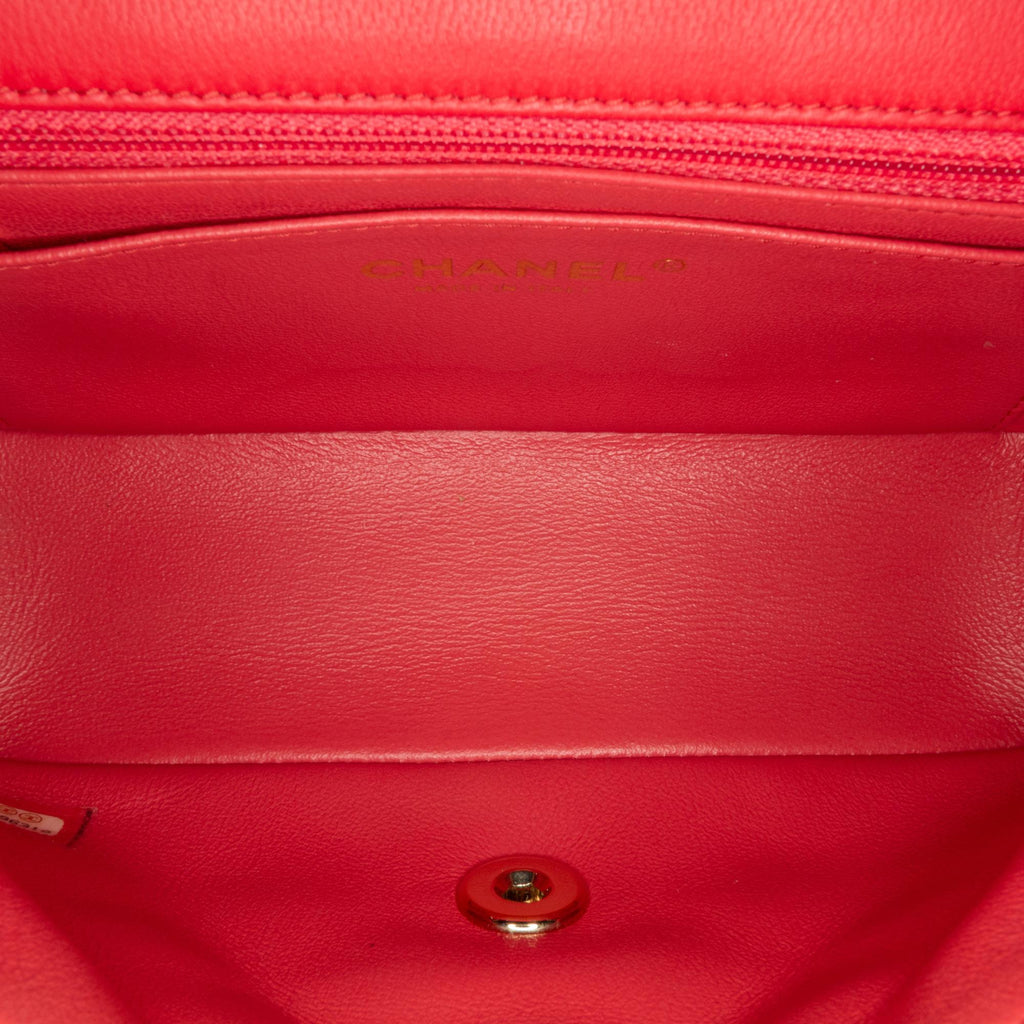Chanel Mini Rectangular Classic Lambskin Single Flap (SHG-aMDNhD)