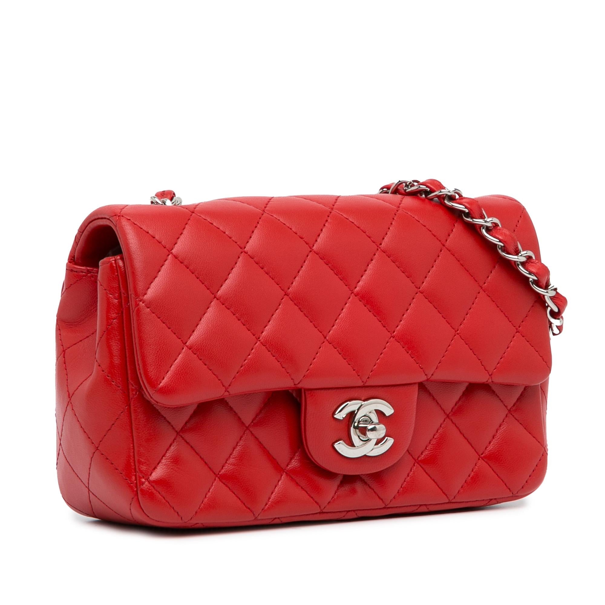 Chanel Mini Rectangular Classic Lambskin Single Flap (SHG-gDFOLY)