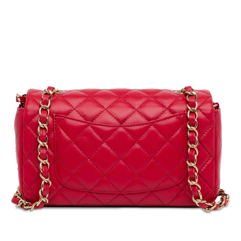 Chanel Mini Rectangular Classic Lambskin Single Flap (SHG-NLXfA6)