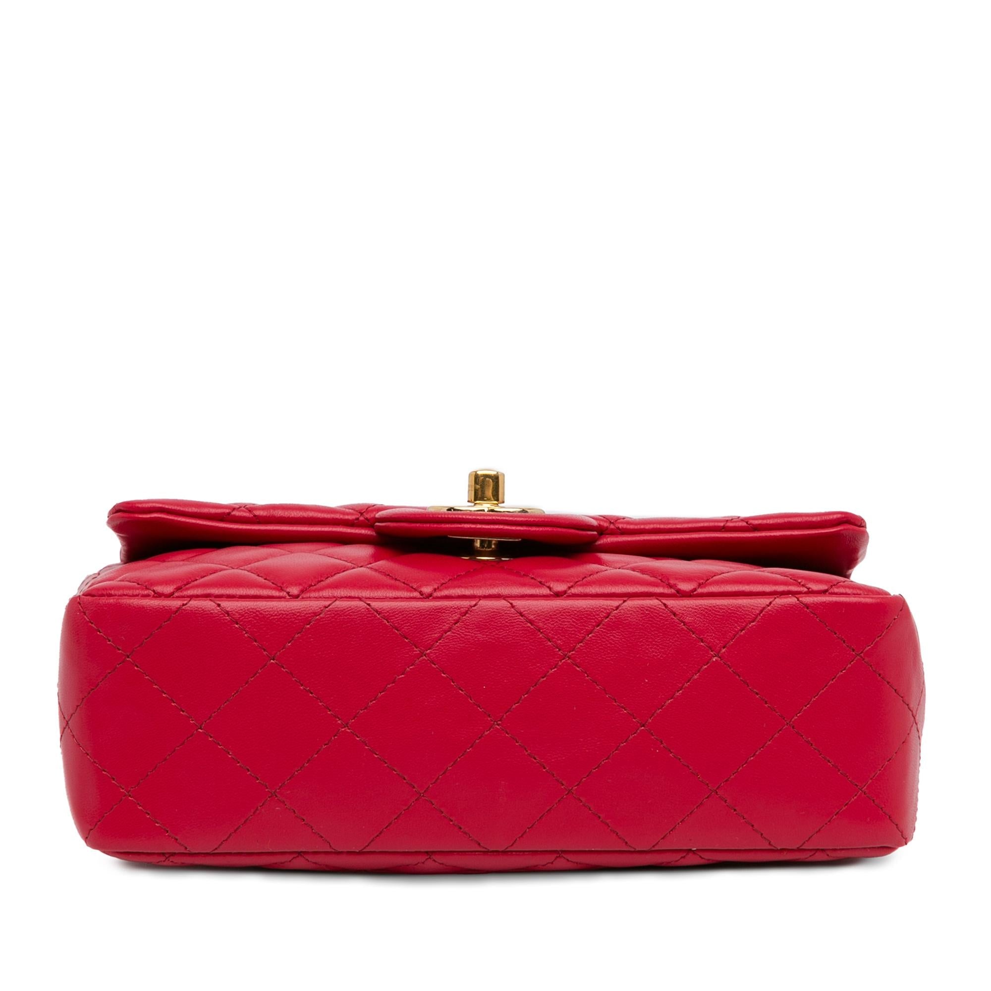 Chanel Mini Rectangular Classic Lambskin Single Flap (SHG-NLXfA6)