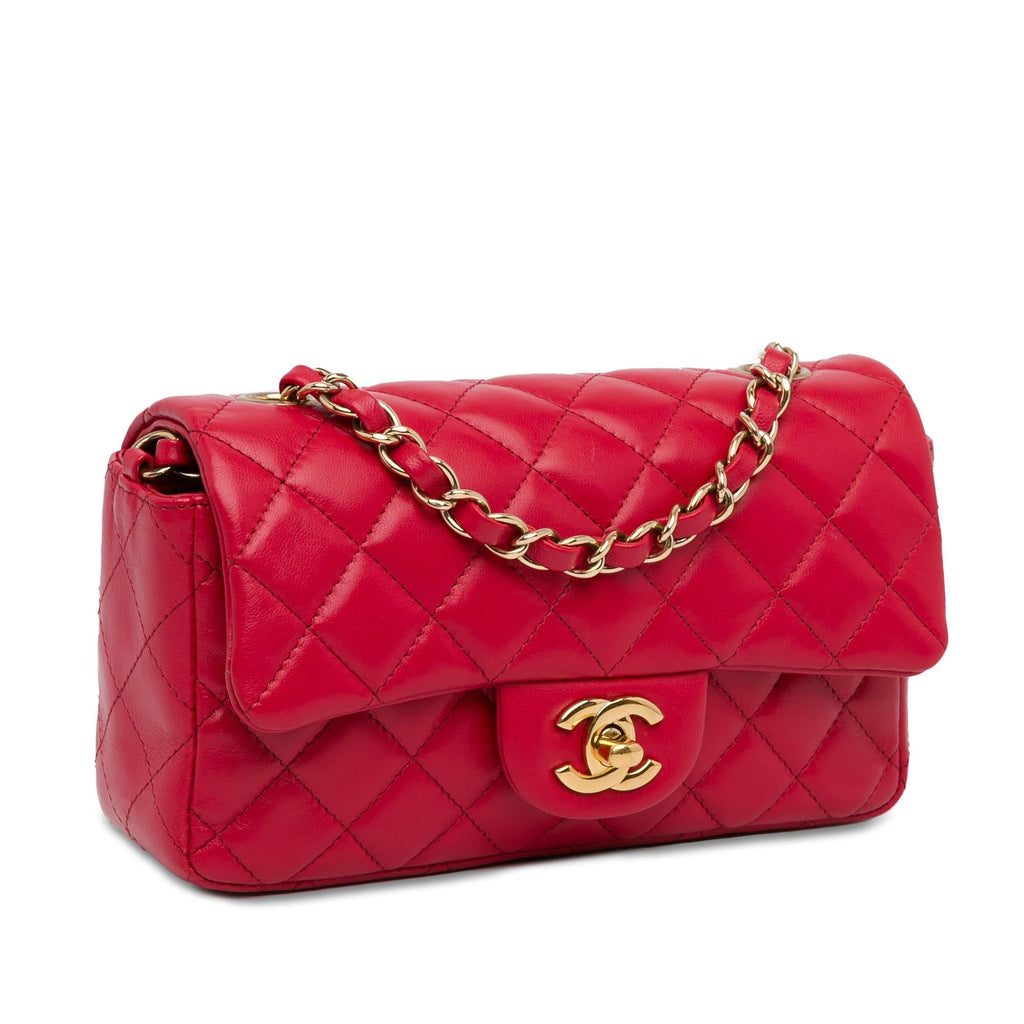 Chanel Mini Rectangular Classic Lambskin Single Flap (SHG-NLXfA6)