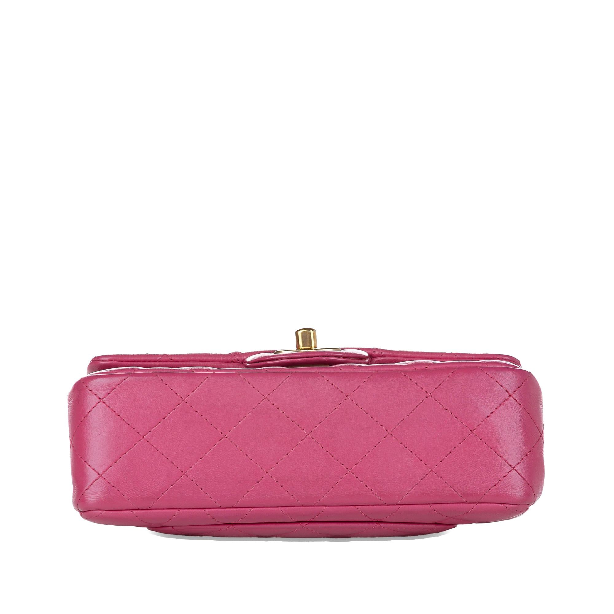 Chanel Mini Rectangular Classic Lambskin Single Flap (SHG-dNNE0j)