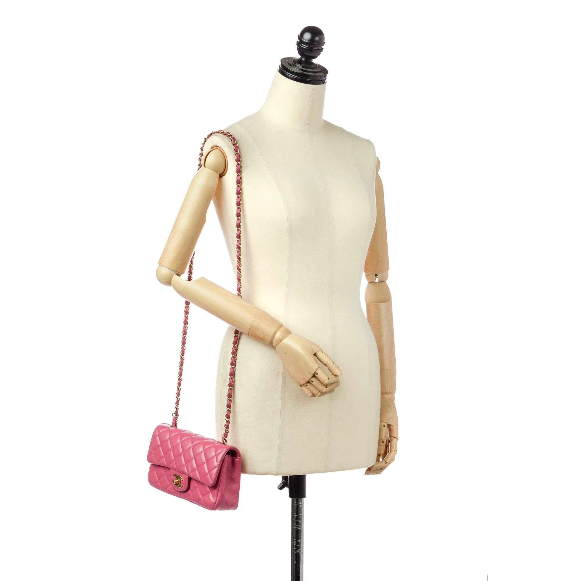 Chanel Mini Rectangular Classic Lambskin Single Flap (SHG-dNNE0j)
