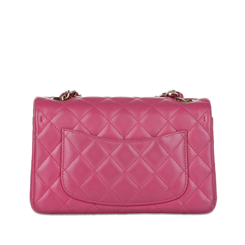 Chanel Mini Rectangular Classic Lambskin Single Flap (SHG-mr1rzU)