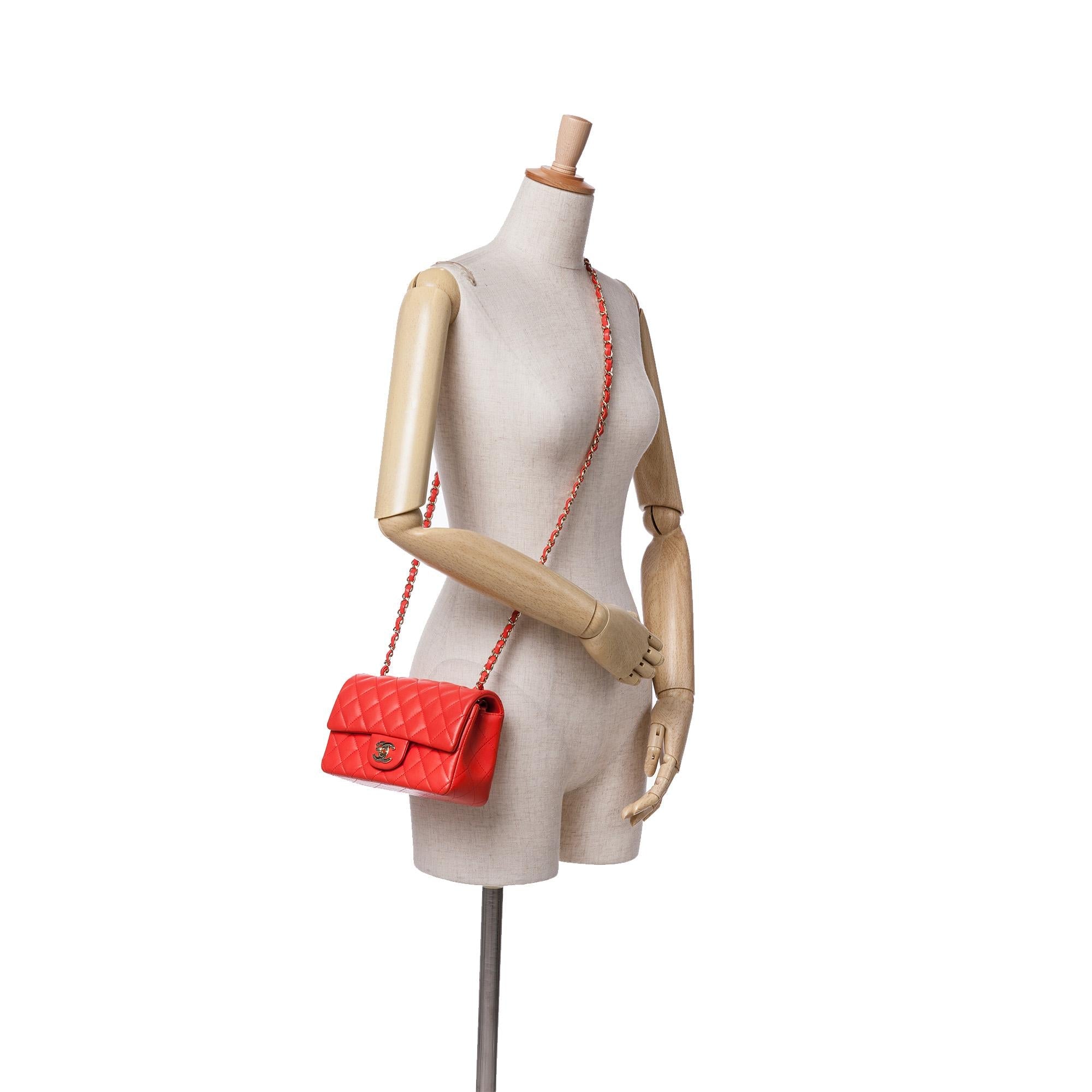 Chanel Mini Rectangular Classic Lambskin Single Flap