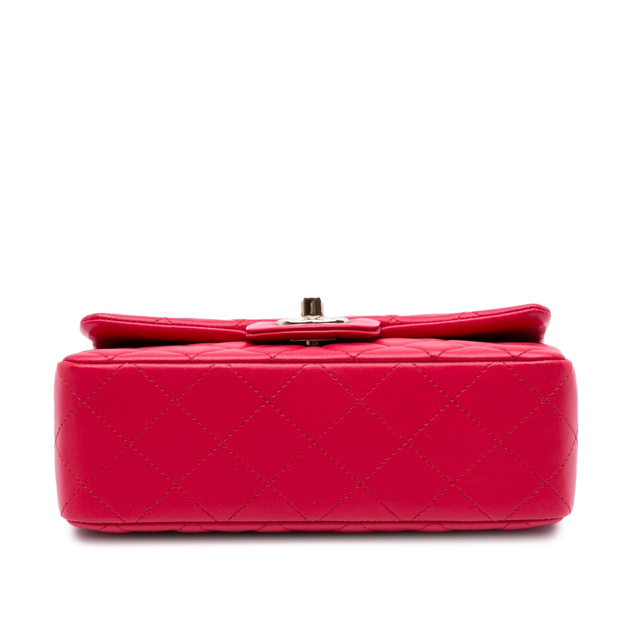 Chanel Mini Rectangular Classic Lambskin Single Flap