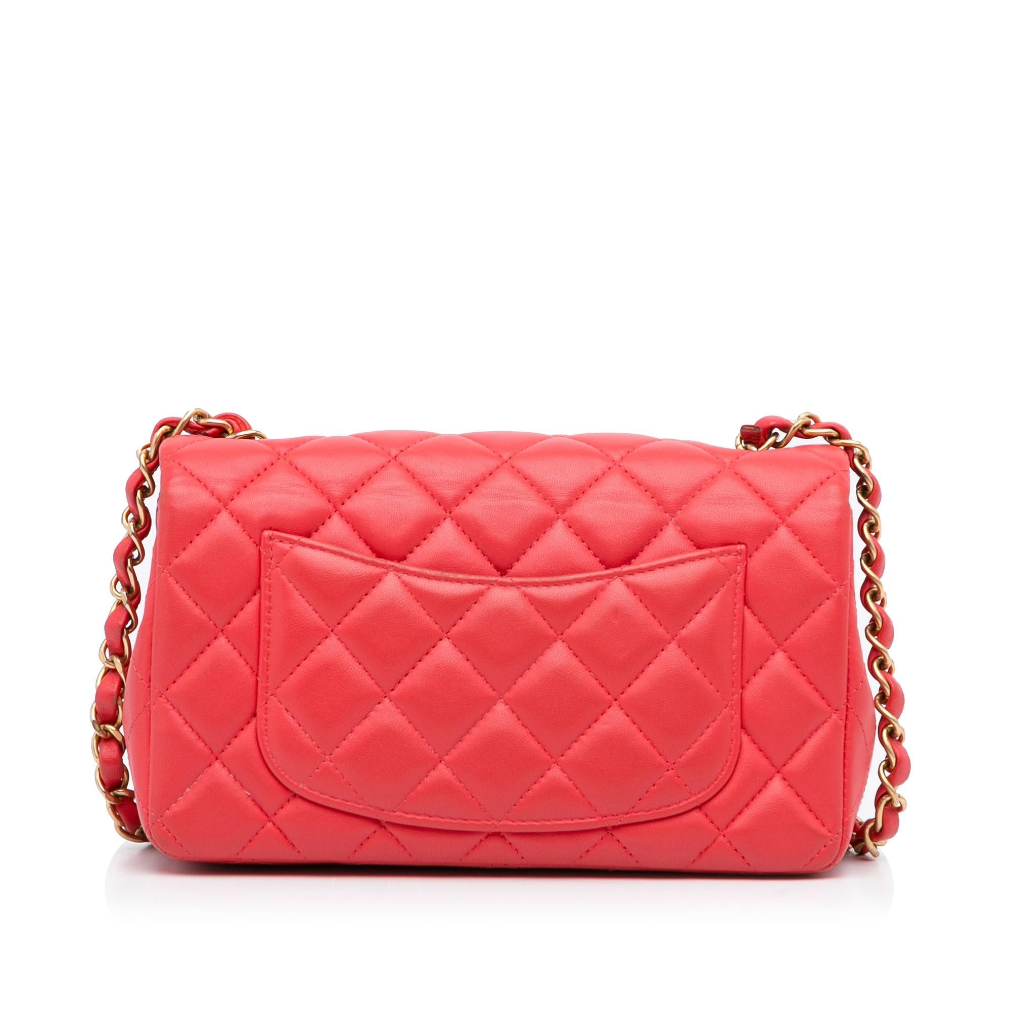 Chanel Mini Rectangular Classic Lambskin Single Flap