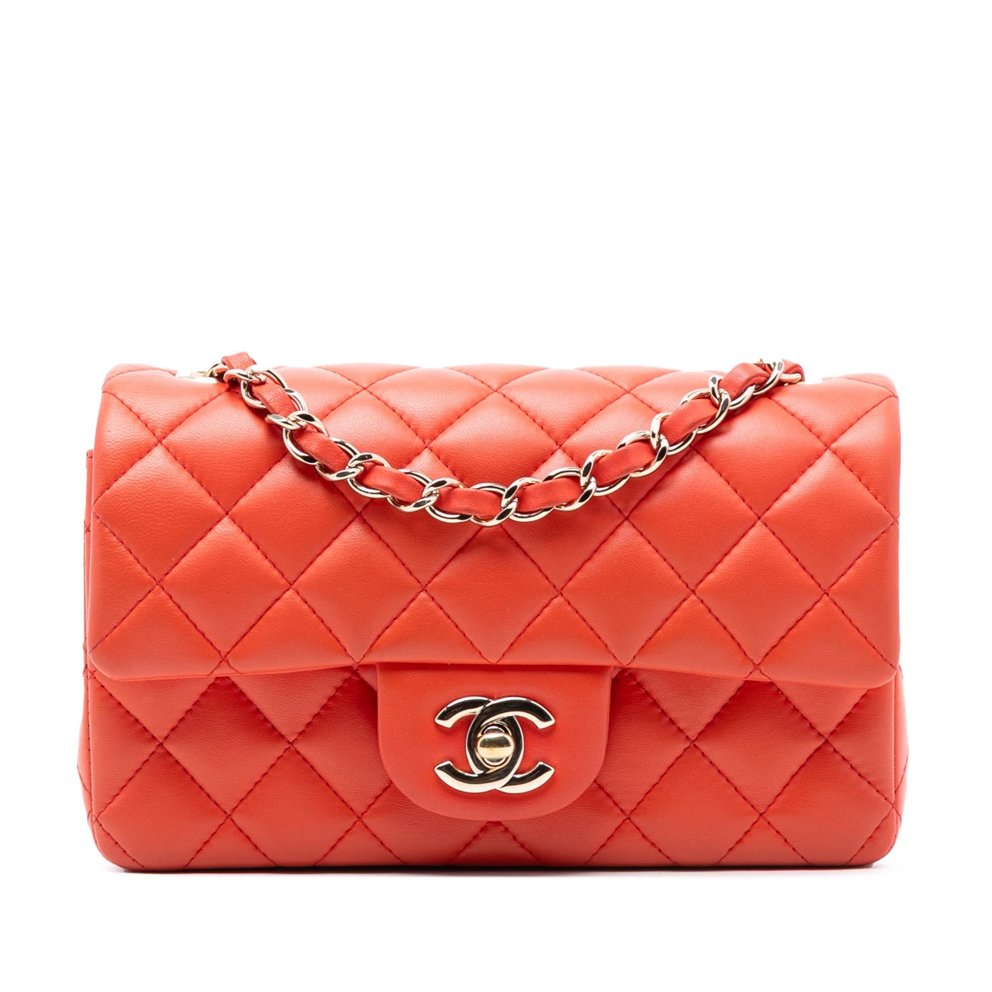 Chanel Mini Rectangular Classic Lambskin Single Flap