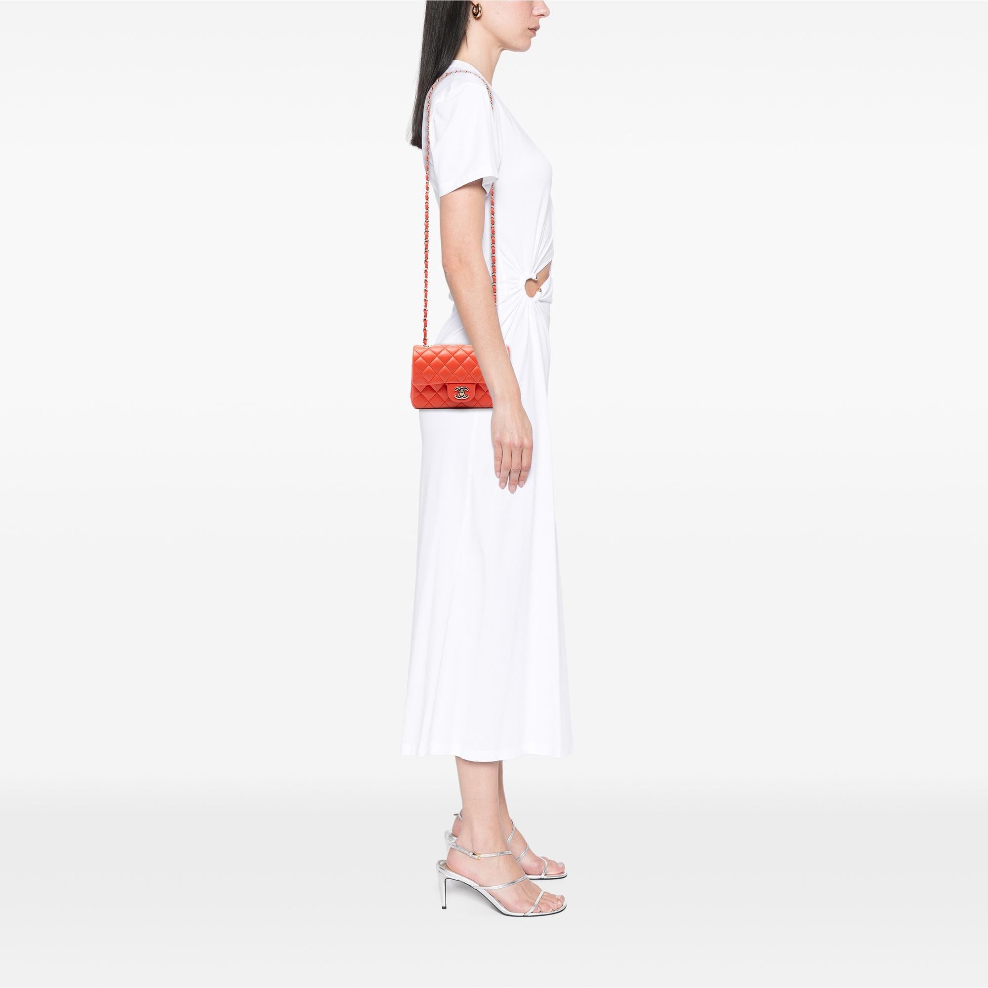 Chanel Mini Rectangular Classic Lambskin Single Flap
