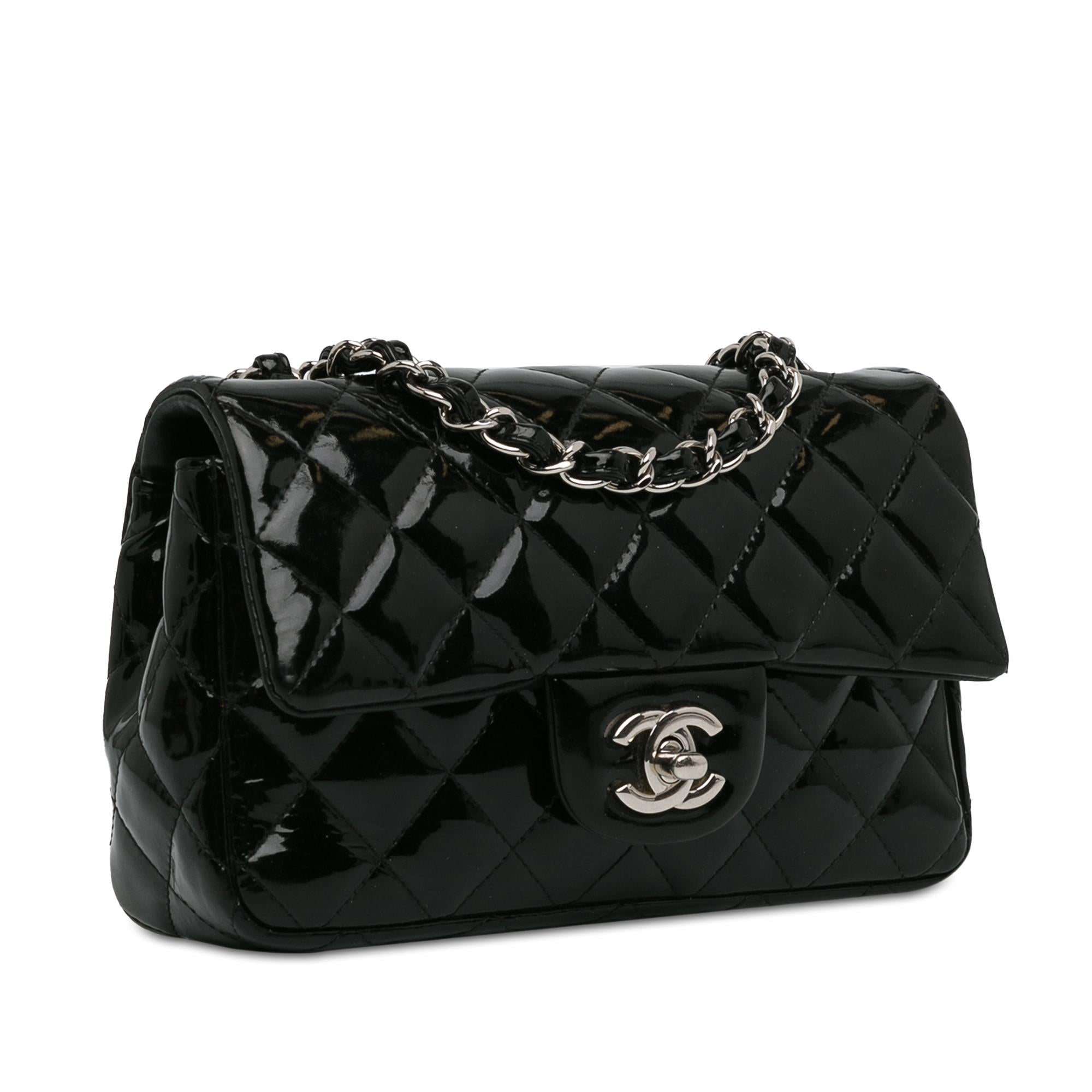 Chanel Mini Rectangular Classic Patent Single Flap (SHG-fnfHQ4)