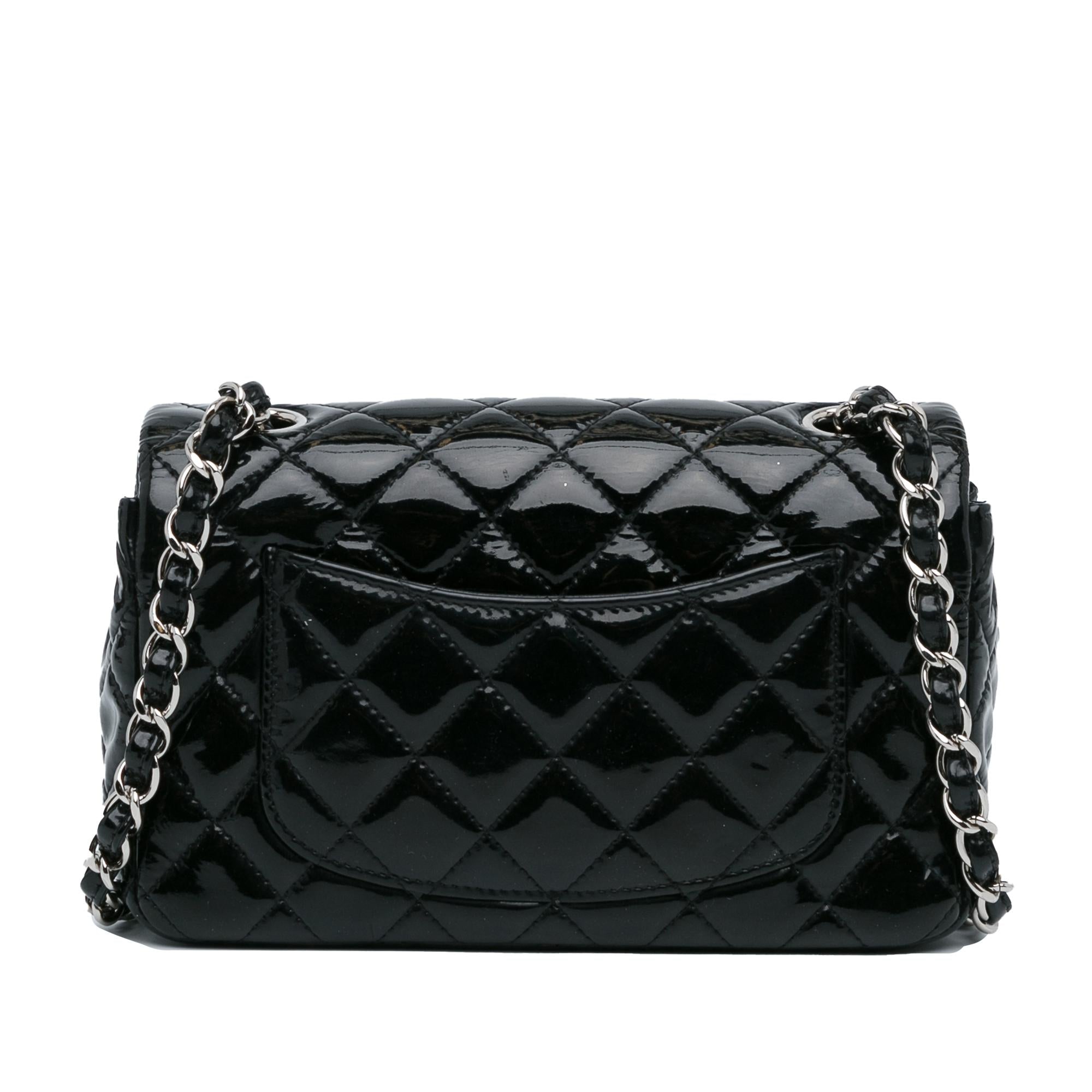 Chanel Mini Rectangular Classic Patent Single Flap (SHG-H2RONy)