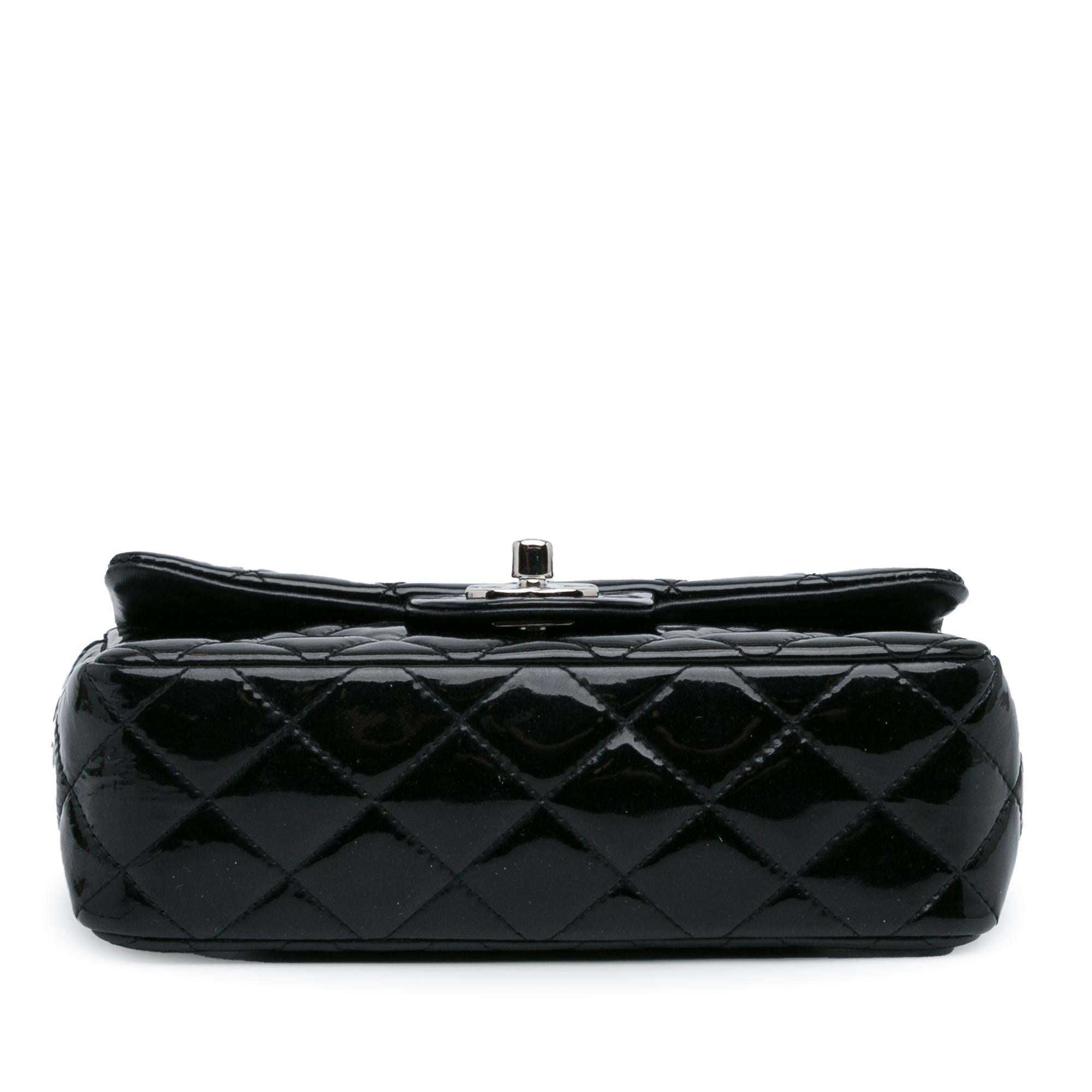 Chanel Mini Rectangular Classic Patent Single Flap (SHG-H2RONy)