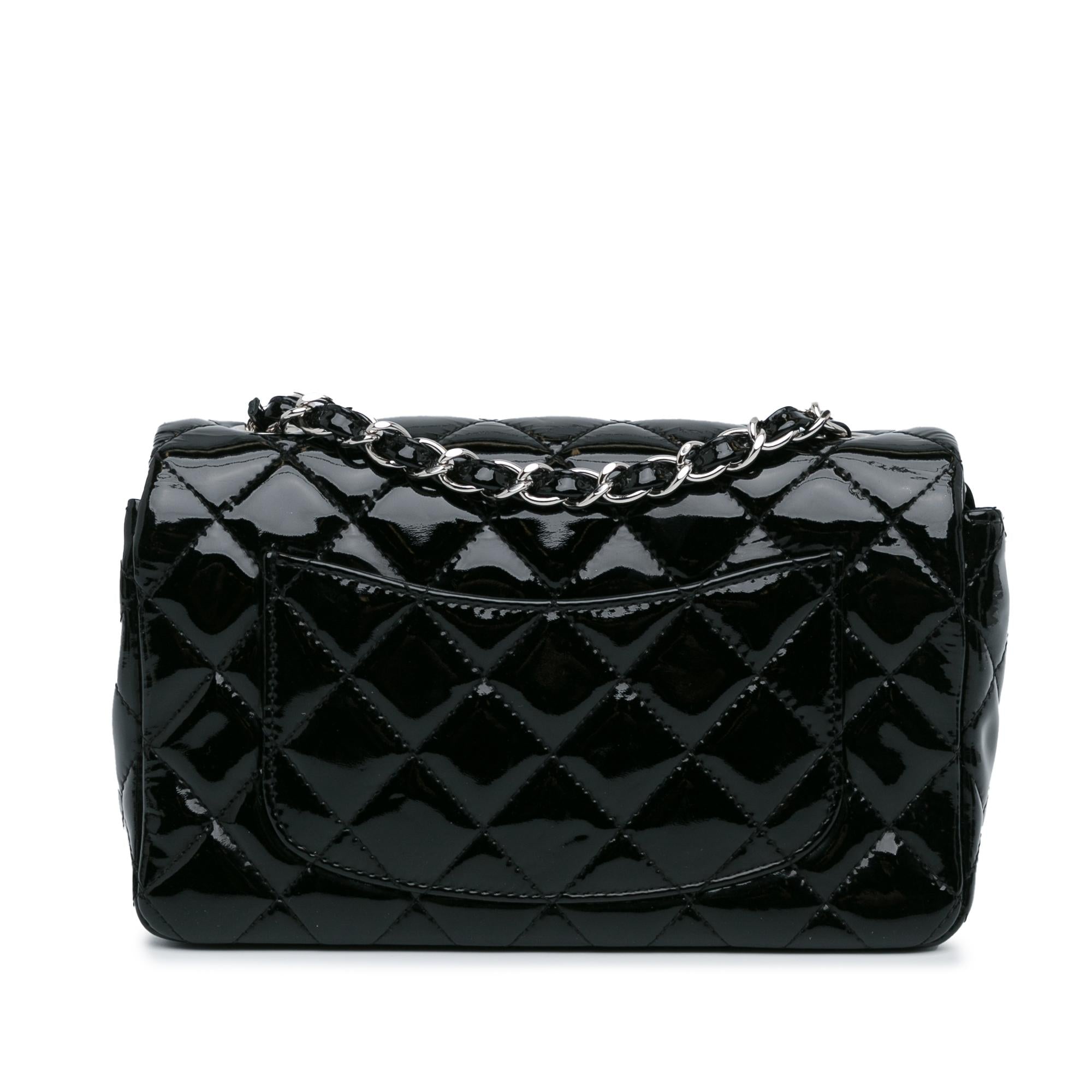 Chanel Mini Rectangular Classic Patent Single Flap (SHG-0ku6lp)