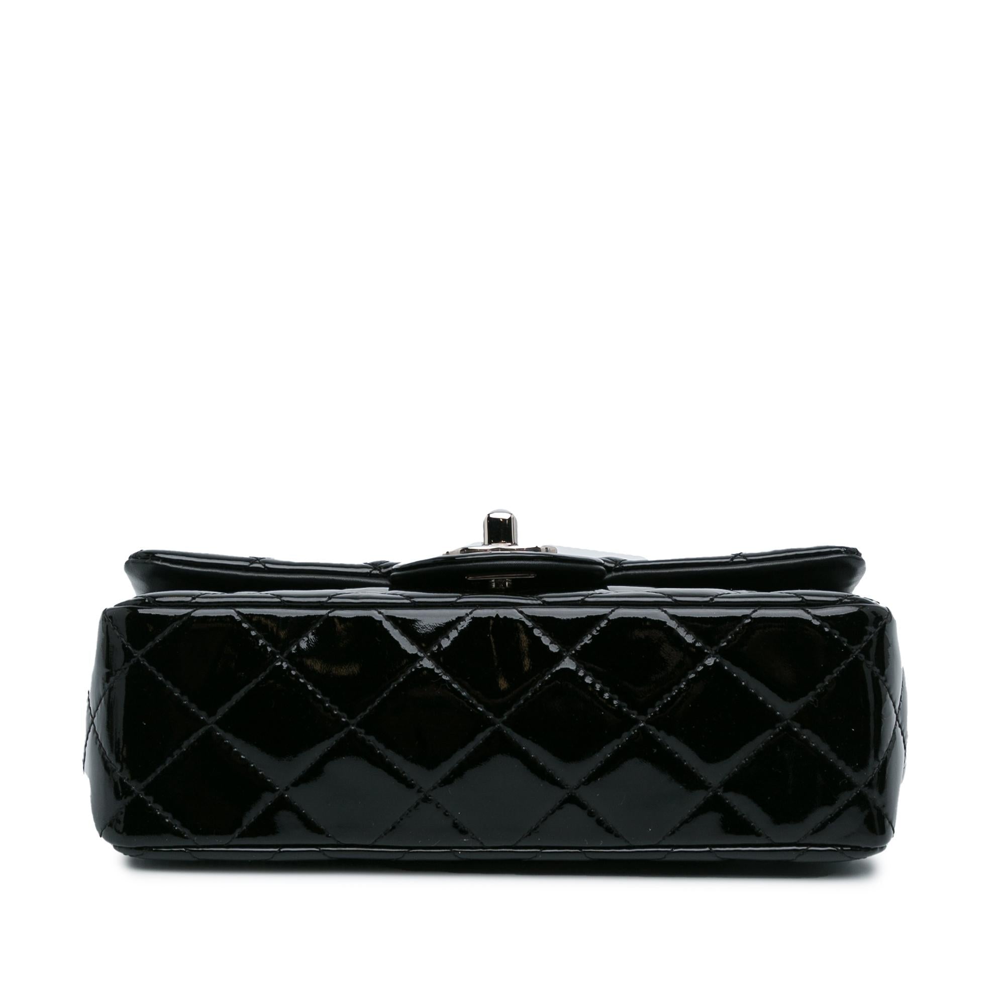 Chanel Mini Rectangular Classic Patent Single Flap (SHG-0ku6lp)