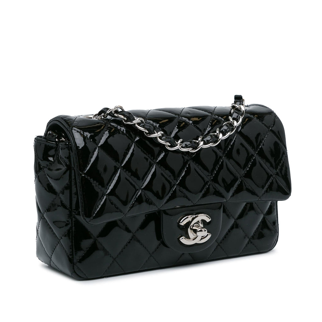 Chanel Mini Rectangular Classic Patent Single Flap (SHG-0ku6lp)