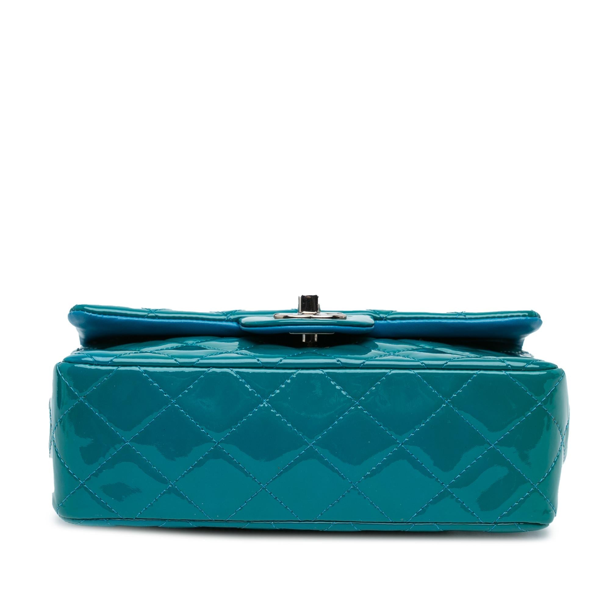 Chanel Mini Rectangular Classic Patent Single Flap (SHG-xSJFwT)