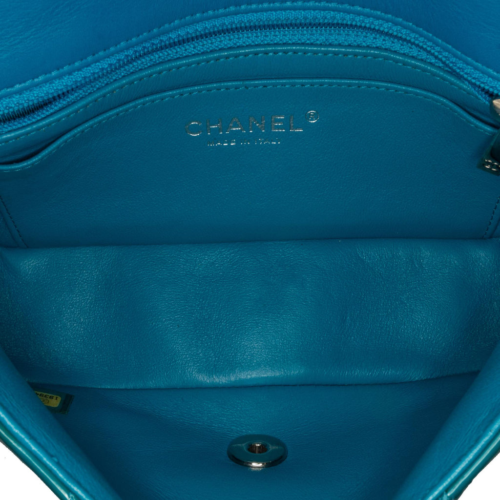 Chanel Mini Rectangular Classic Patent Single Flap (SHG-xSJFwT)