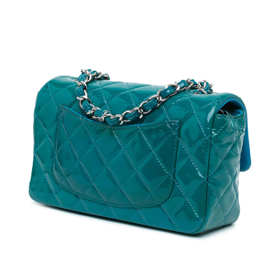 Chanel Mini Rectangular Classic Patent Single Flap (SHG-xSJFwT)