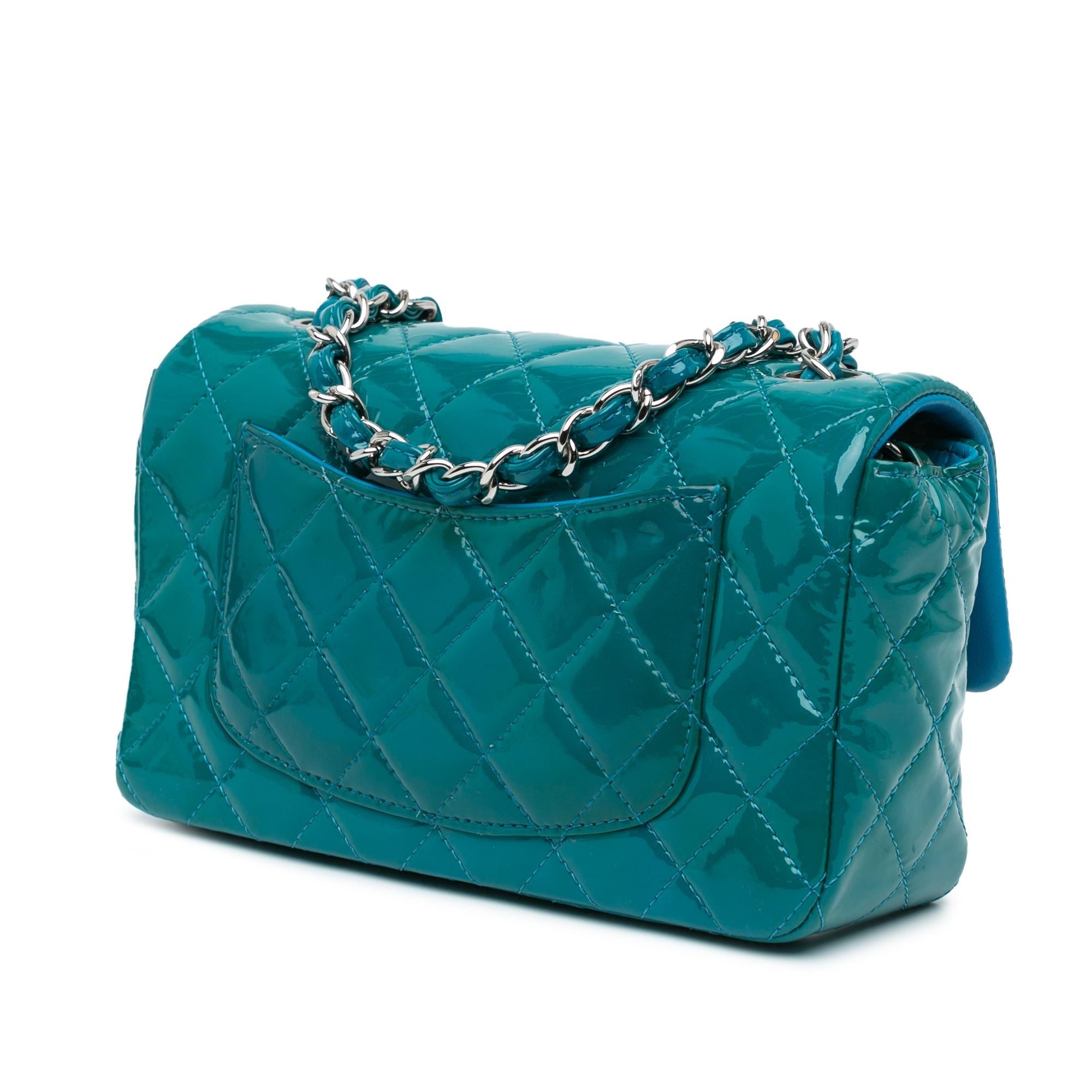 Chanel Mini Rectangular Classic Patent Single Flap (SHG-xSJFwT)